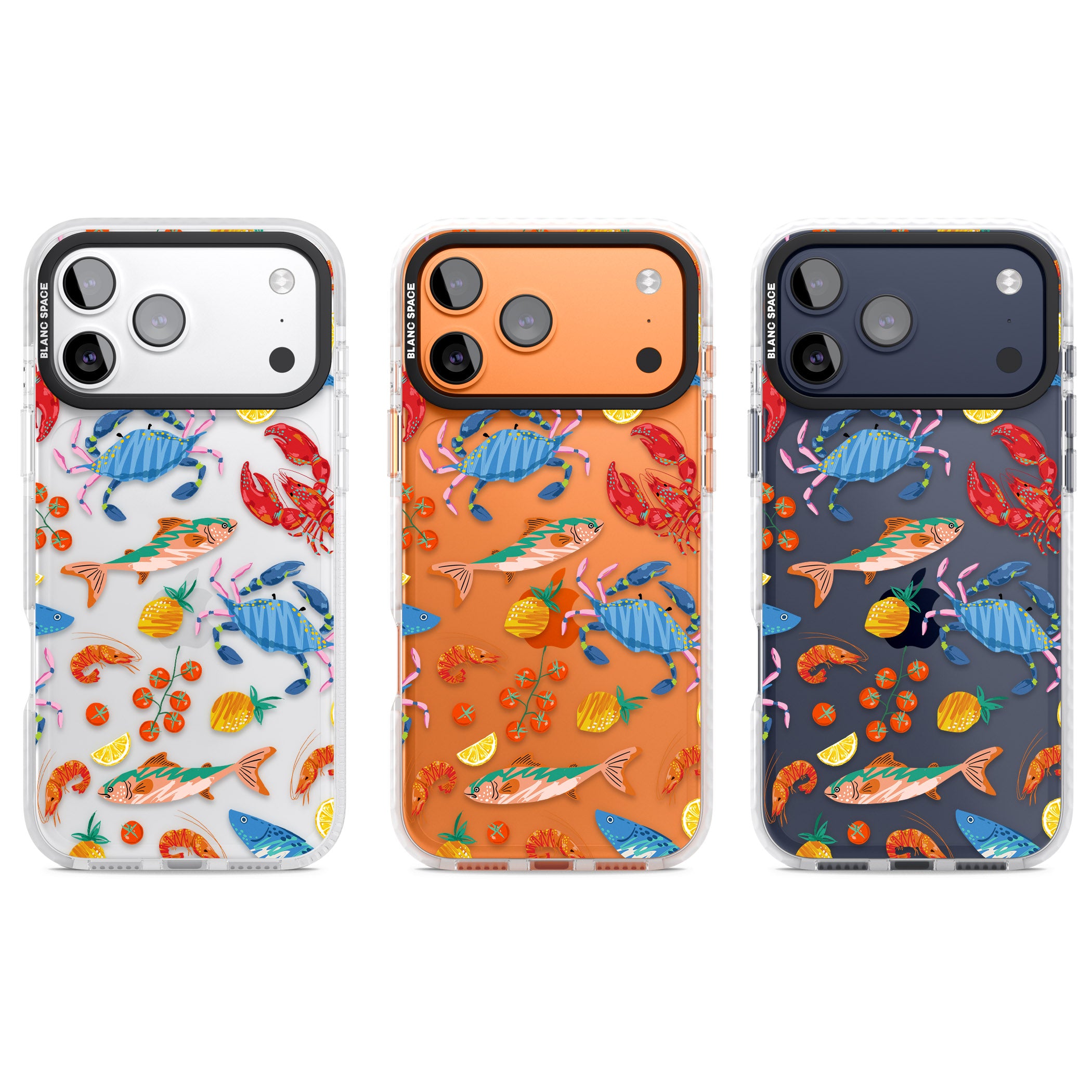 Vibrant Sealife iPhone 17 Pro Impact Clear Phone Case APT Impact Protection