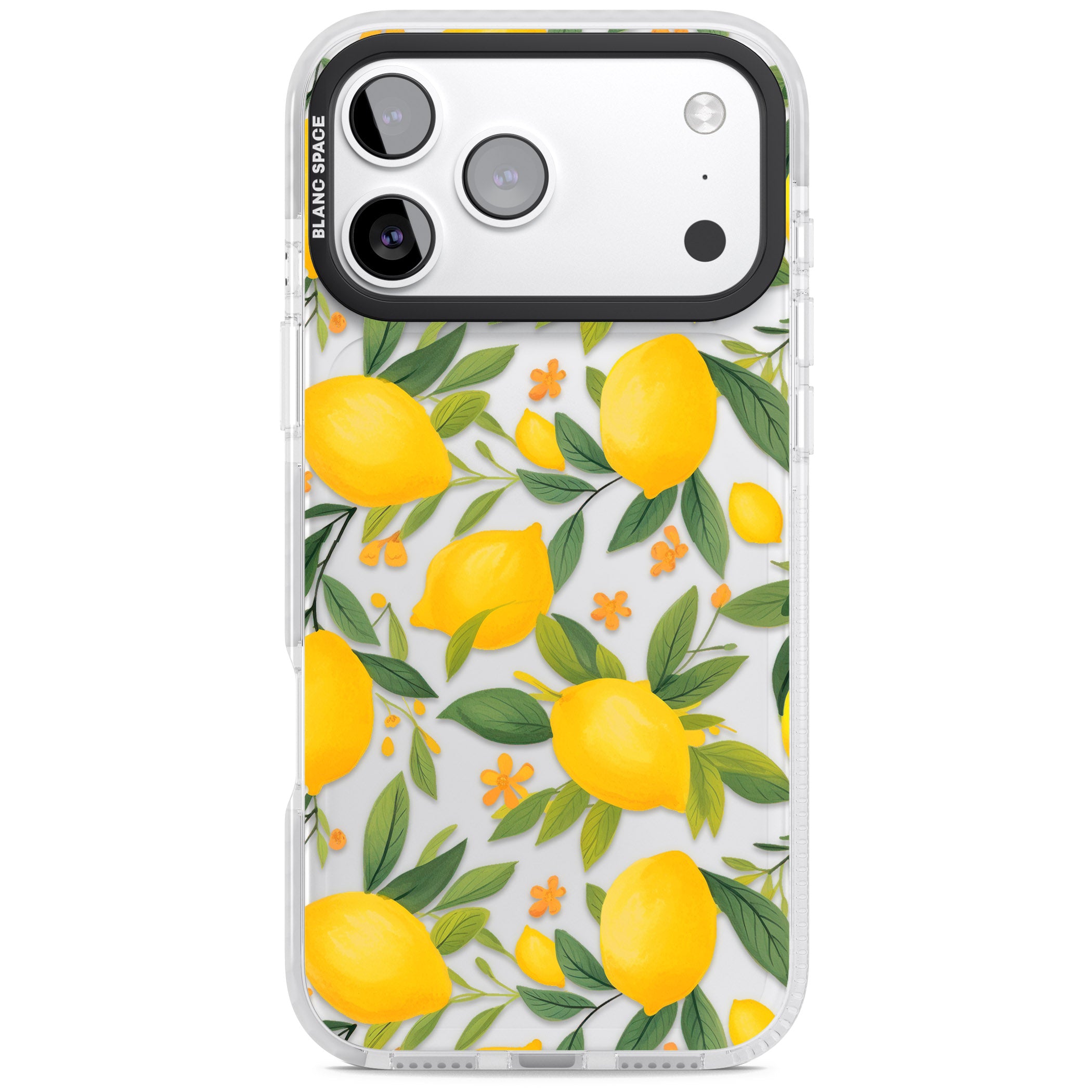 Lemon Pattern iPhone 17 Pro Impact Clear Phone Case