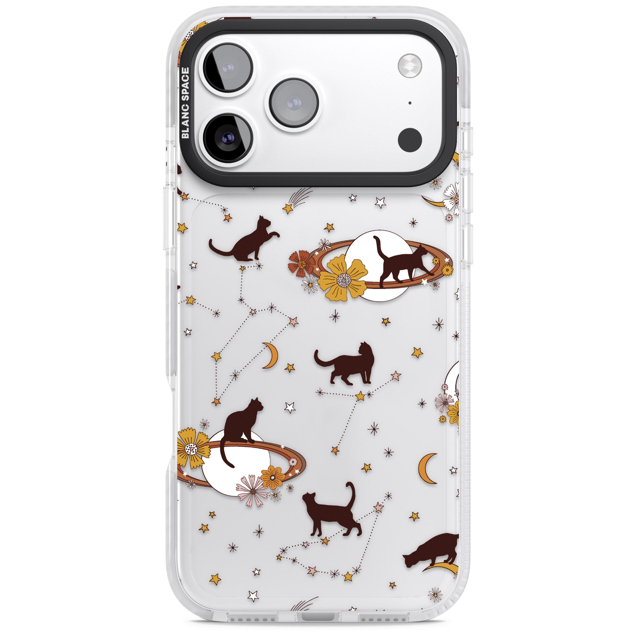 Halloween Cats And Astrology iPhone 17 Pro Impact Clear Phone Case