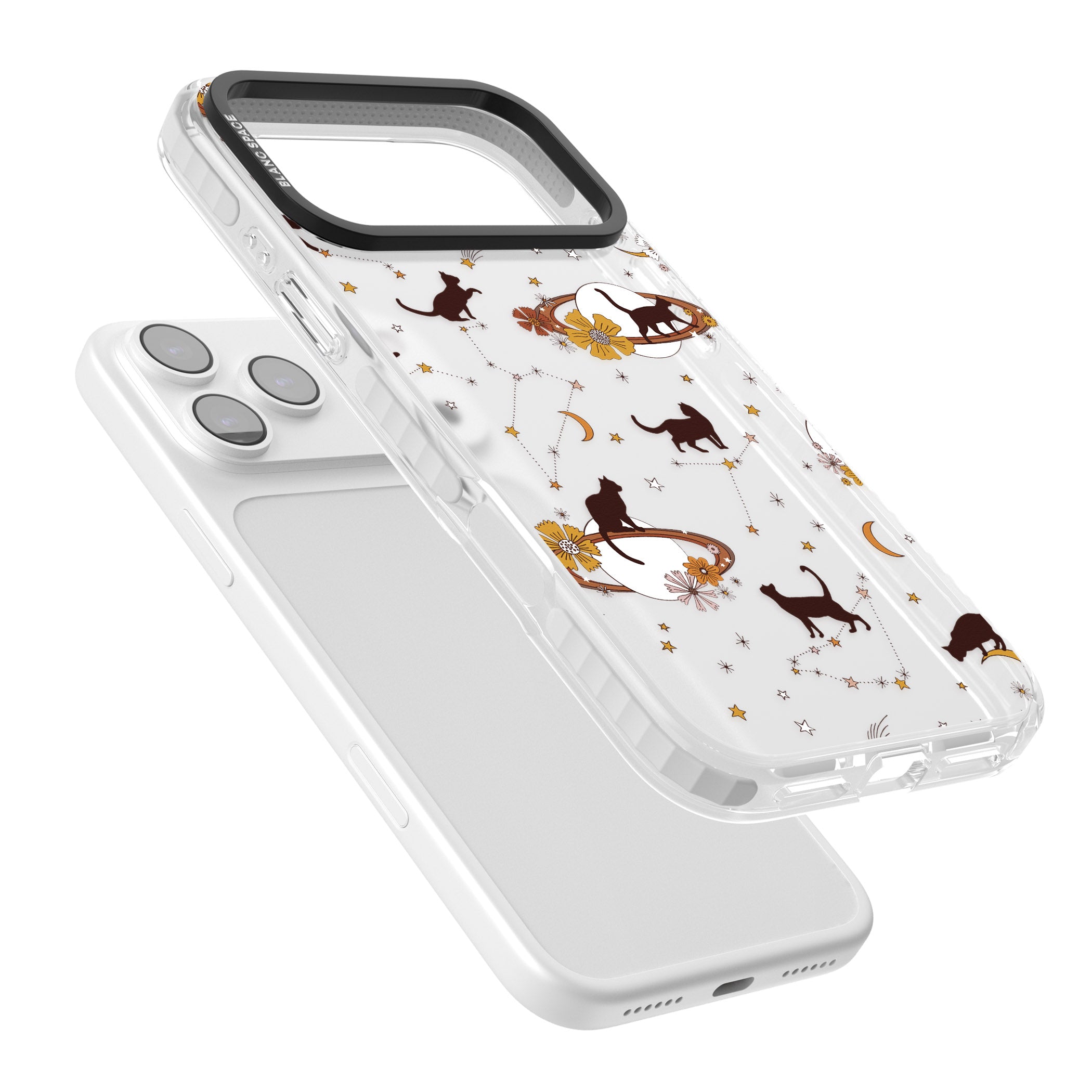 Halloween Cats And Astrology iPhone 17 Pro Impact Clear Phone Case Colours