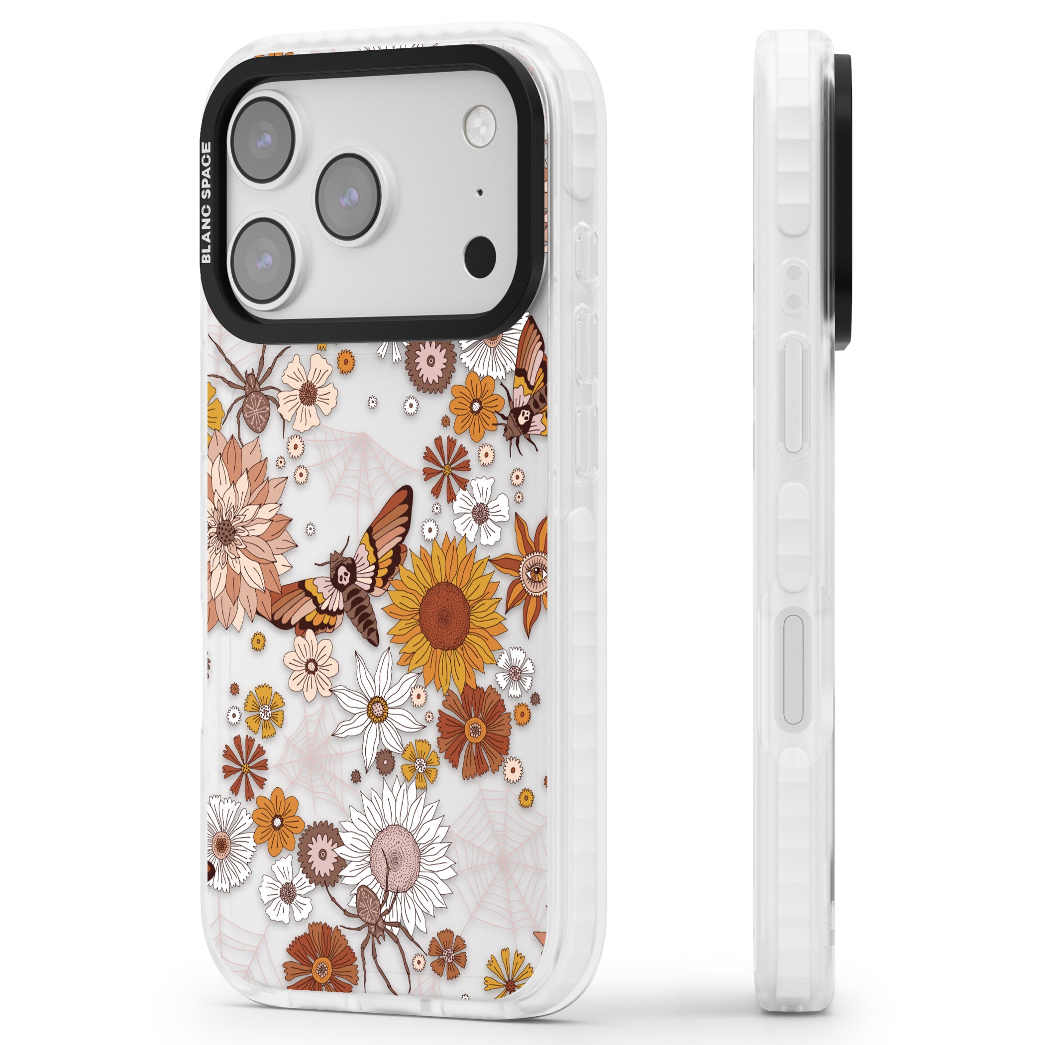 Halloween Wildlife iPhone 17 Pro Impact Clear Phone Case Side Profile