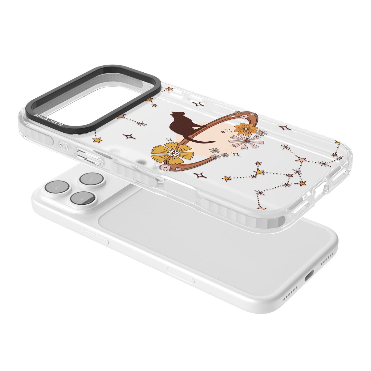 Feline Phenomenon iPhone 17 Pro Max Impact Clear Phone Case angled