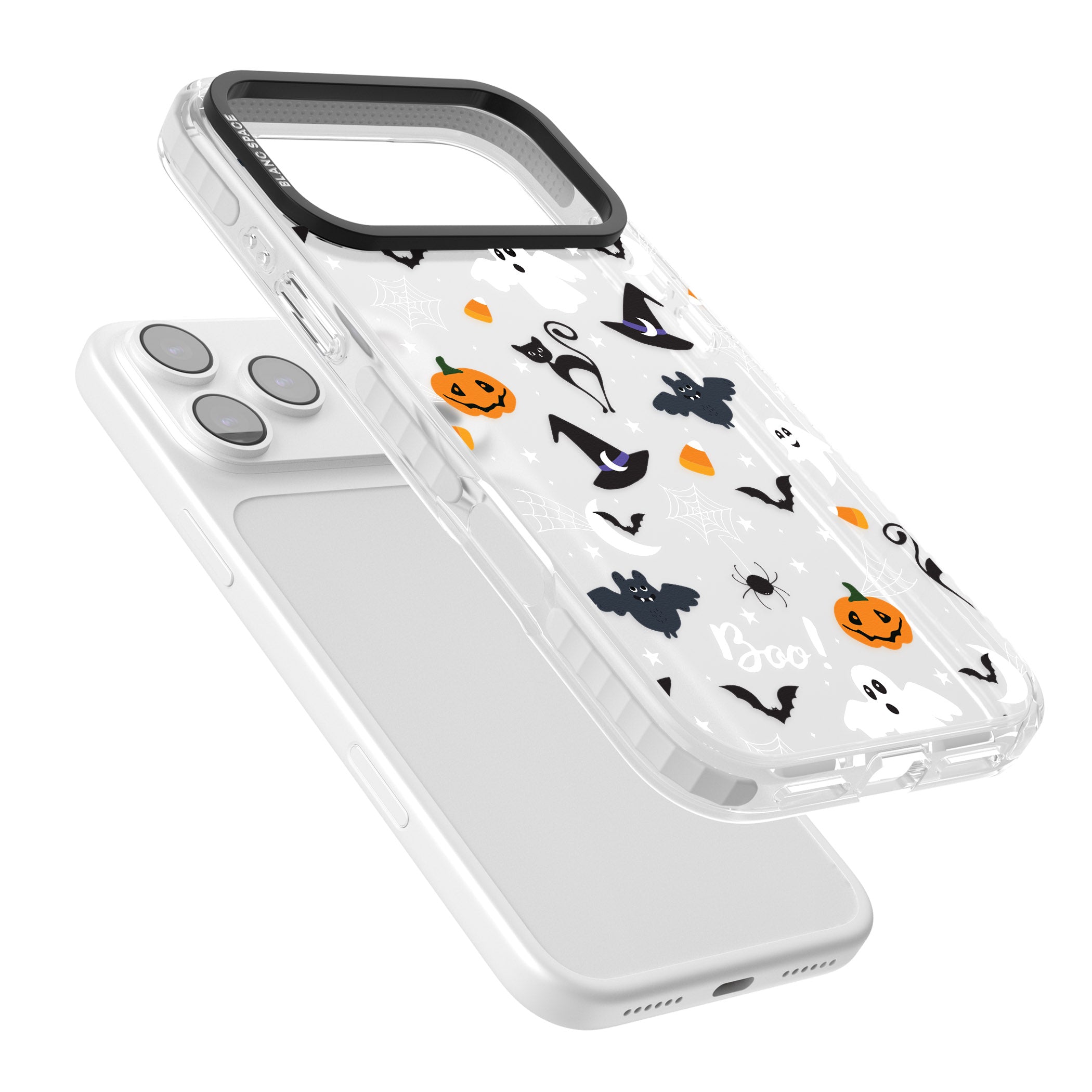 Halloween Mix Pattern iPhone 17 Pro Impact Clear Phone Case Colours