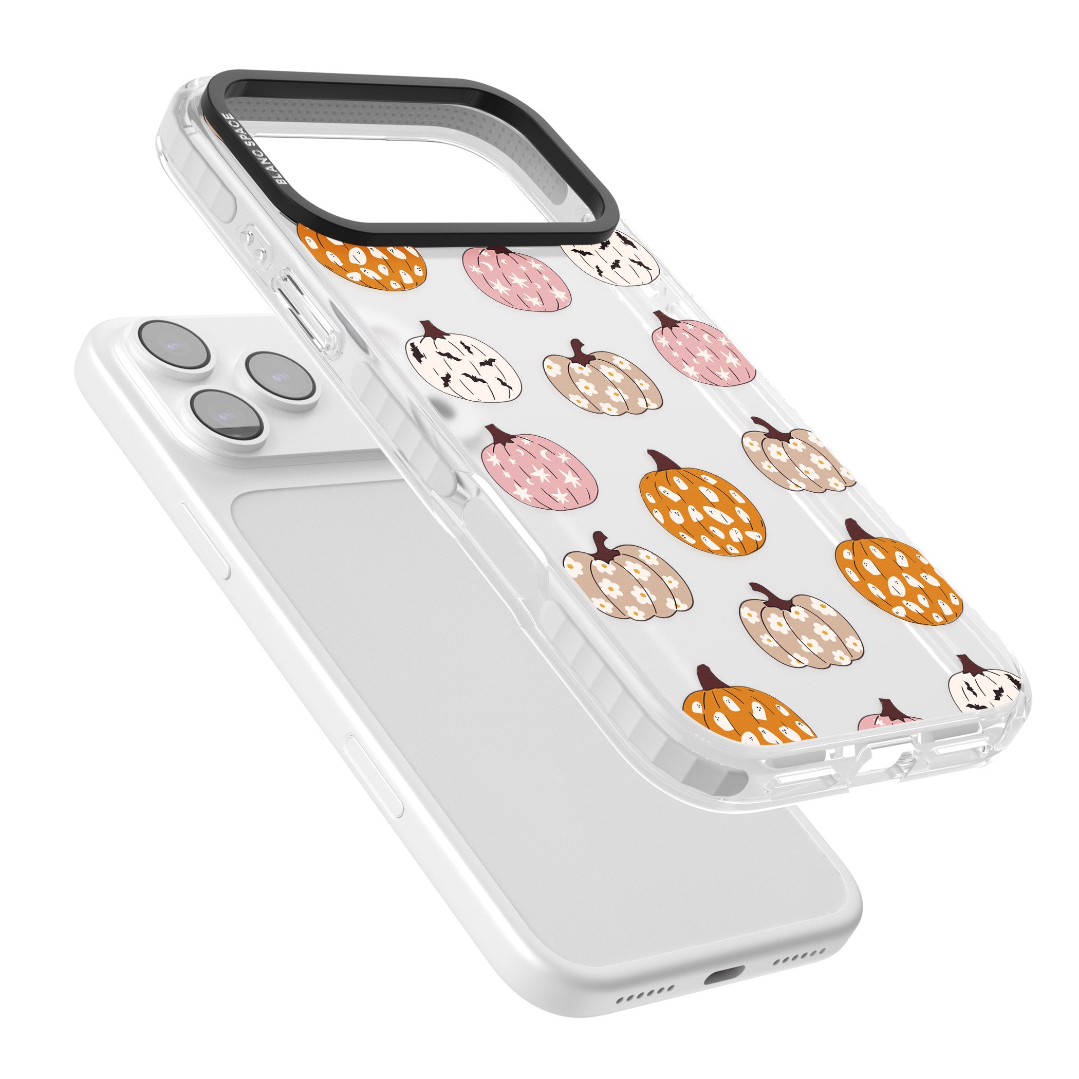 Floral Pumpkins iPhone 17 Pro Impact Clear Phone Case Colours