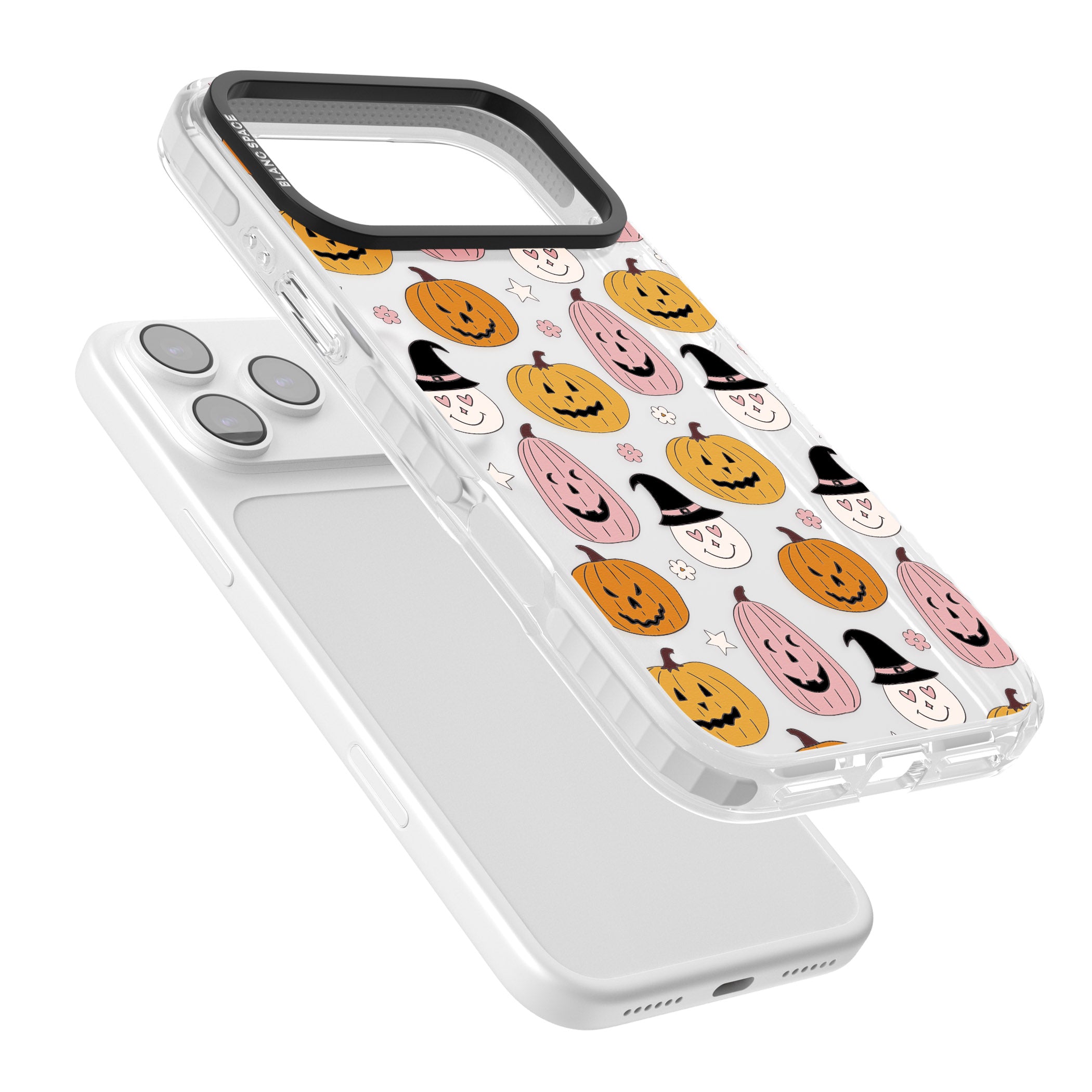 Witches And Pumpkins Pattern iPhone 17 Pro Impact Clear Phone Case Colours