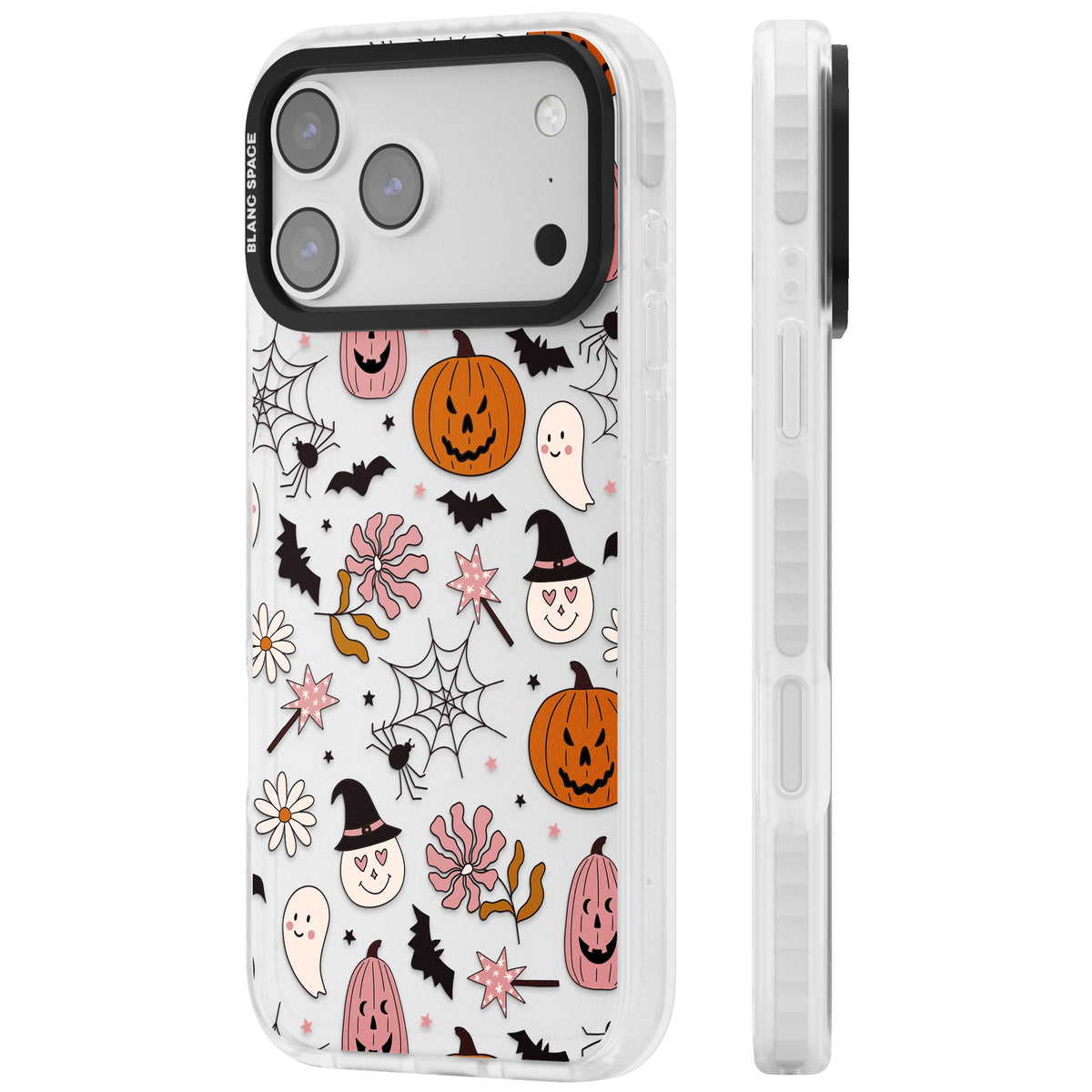Spooky Mix iPhone 17 Pro Max Impact Clear Phone Case side
