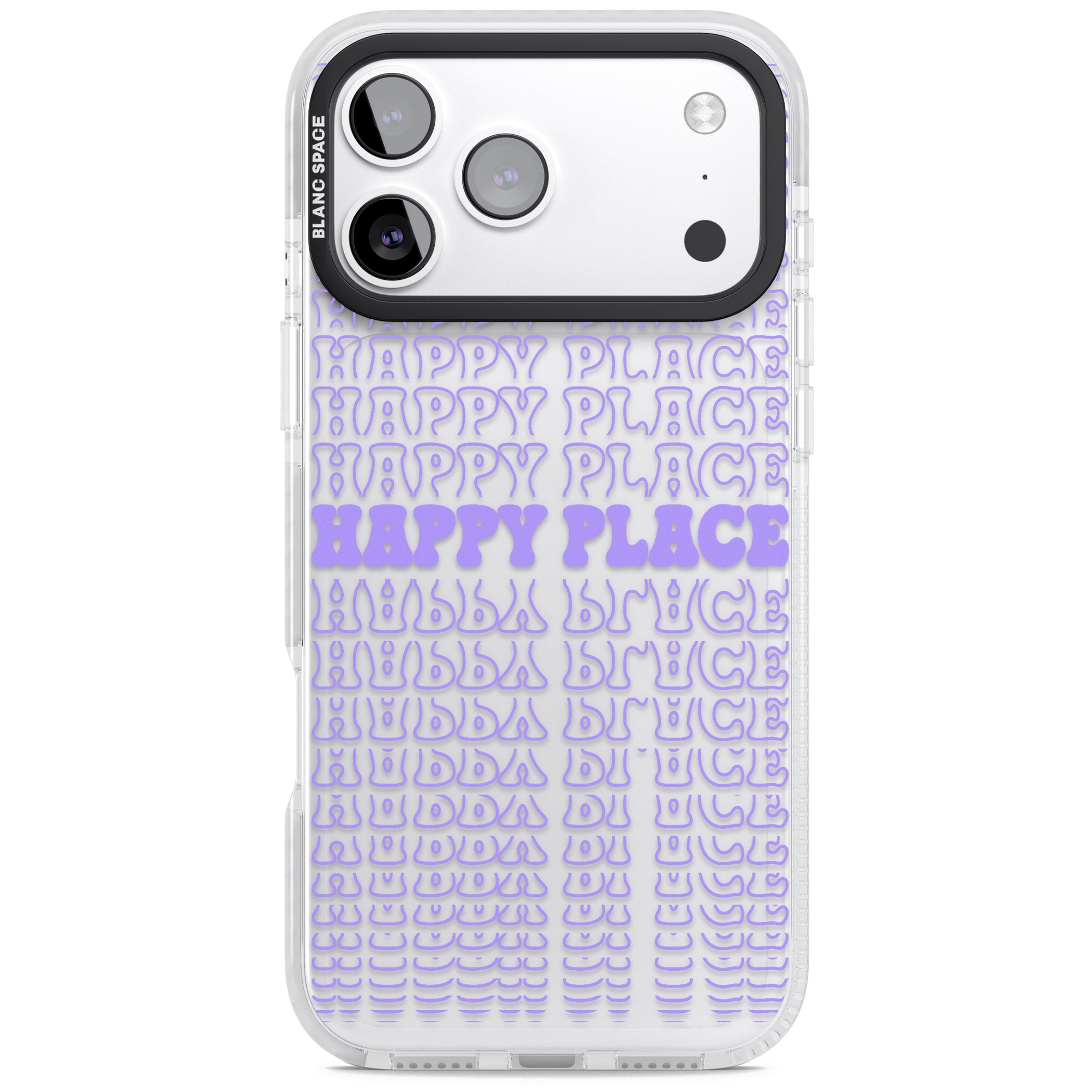 Happy Place (Purple) iPhone 17 Pro Impact Clear Phone Case