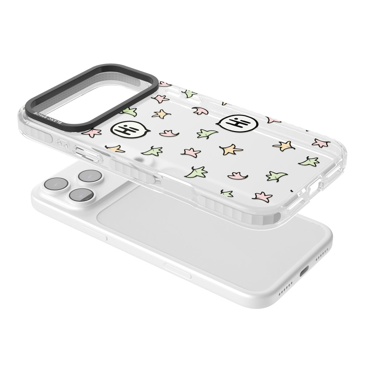 Heartstopper Leaves iPhone 17 Pro Max Impact Clear Phone Case angled