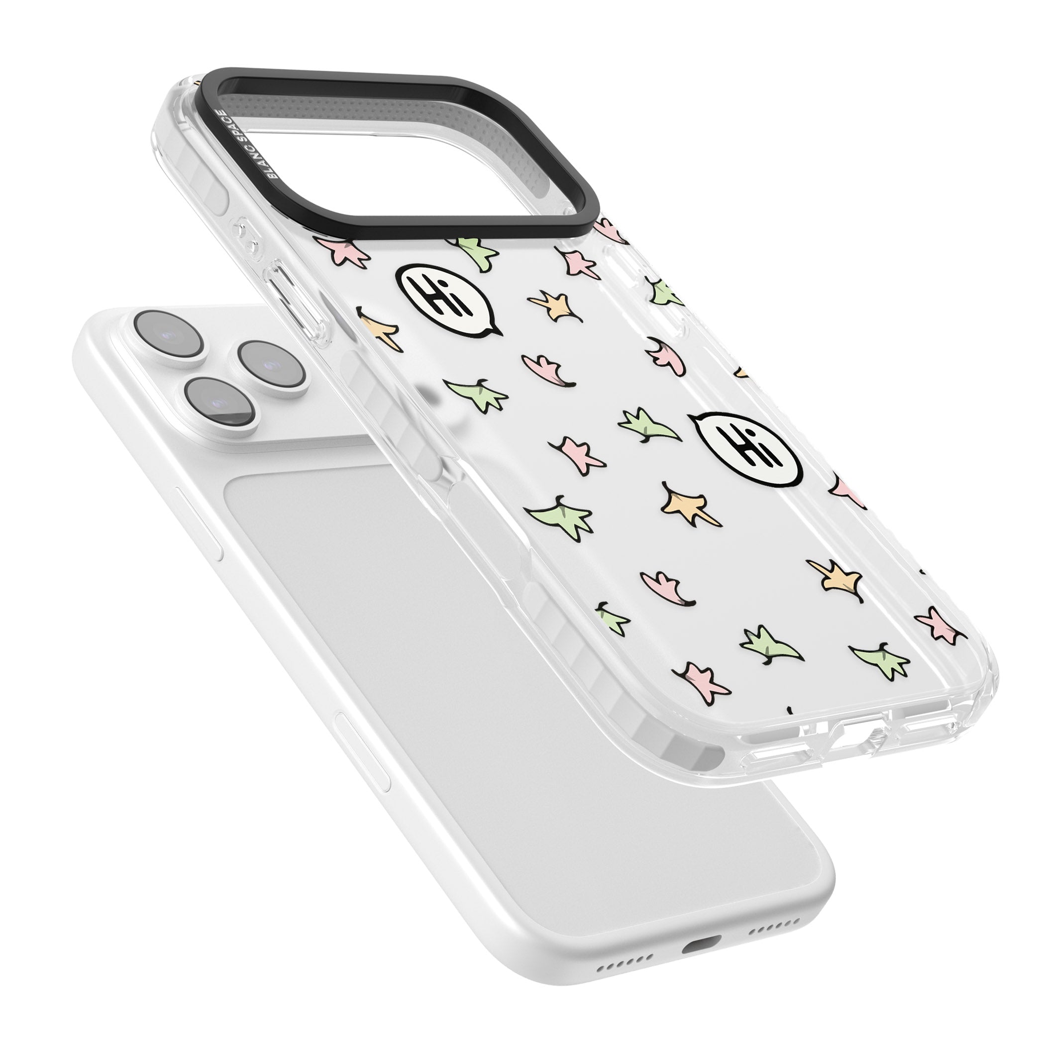 Heartstopper Leaves Pattern iPhone 17 Pro Impact Clear Phone Case Colours