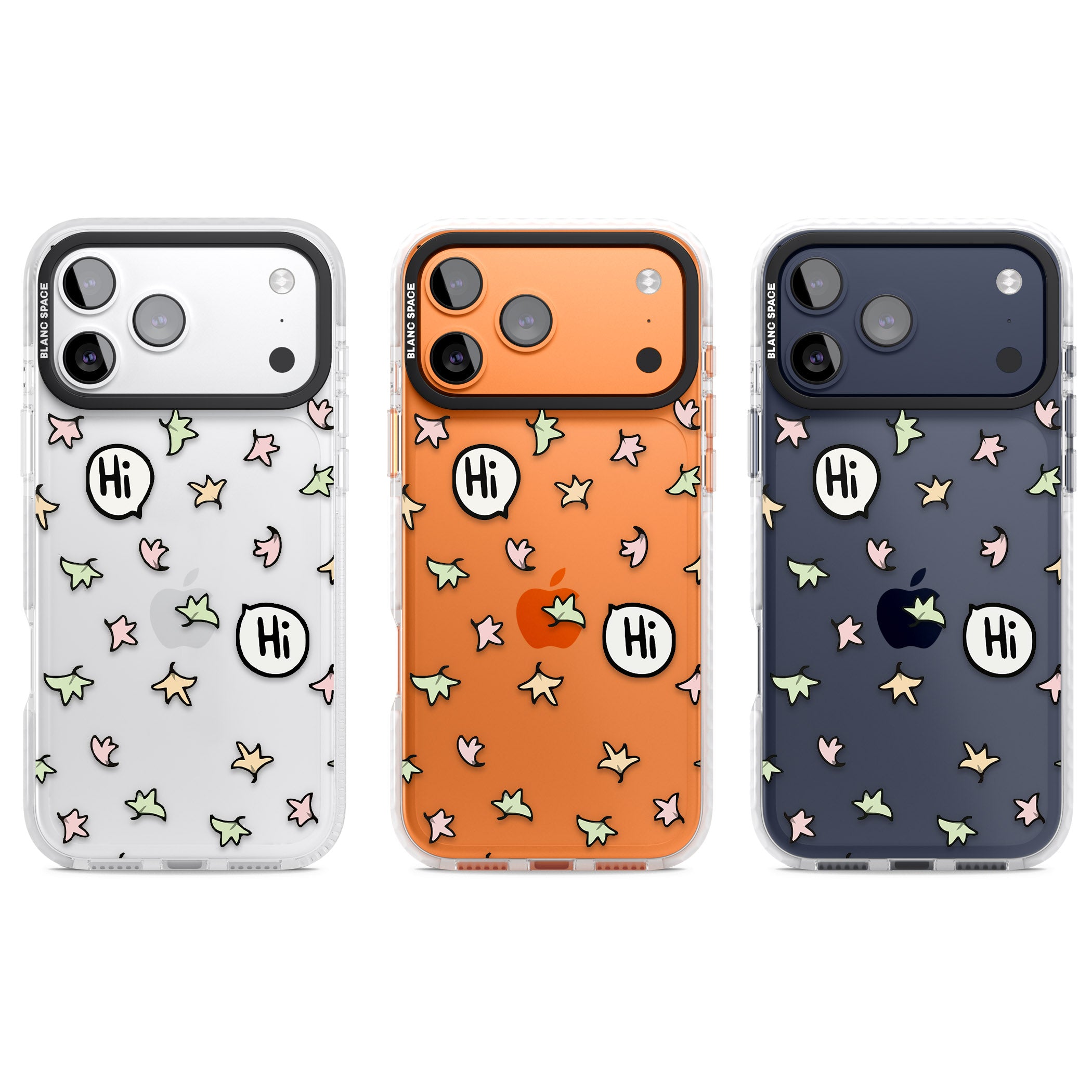 Heartstopper Leaves Pattern iPhone 17 Pro Impact Clear Phone Case APT Impact Protection