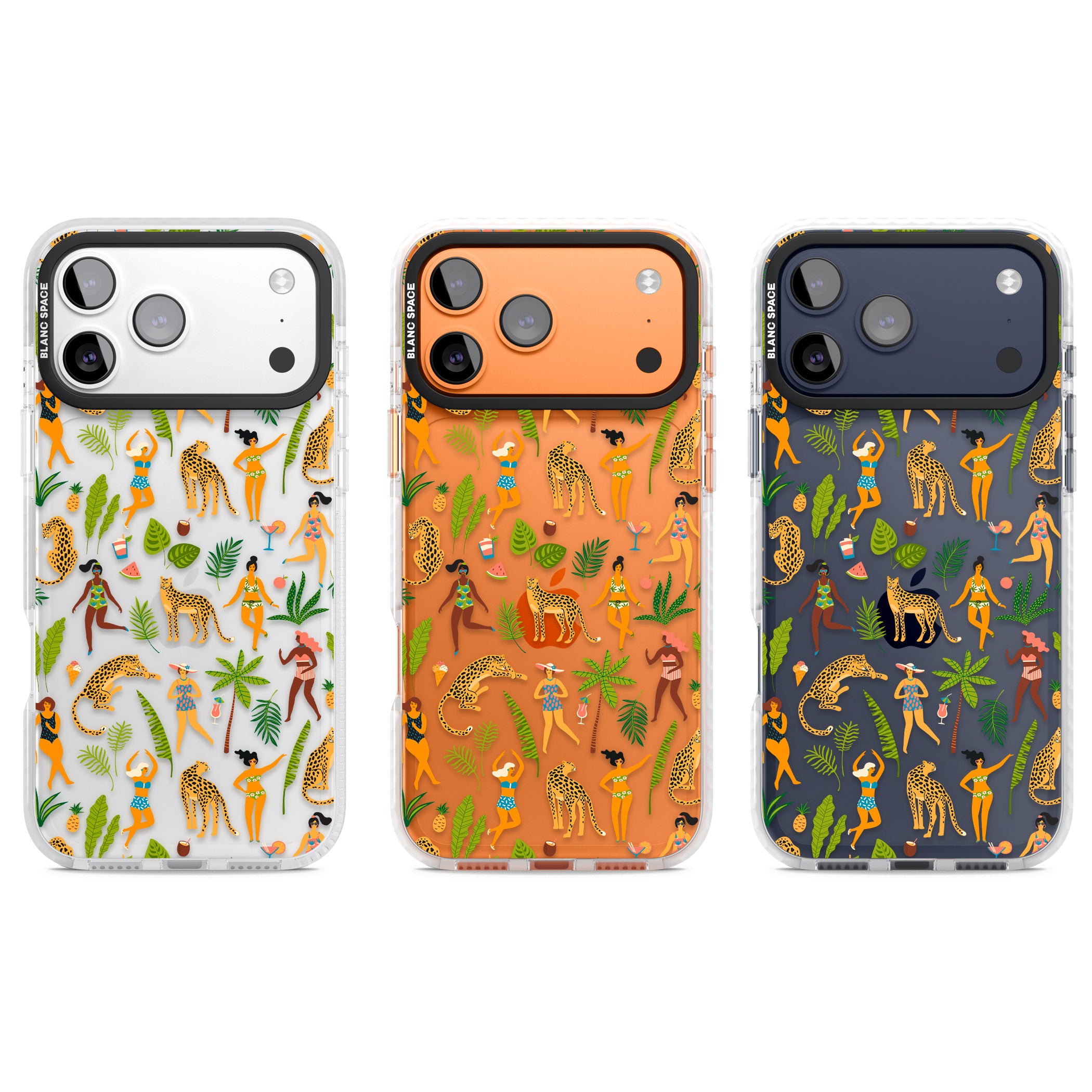 Tropical Party Vibes iPhone 17 Pro Impact Clear Phone Case APT Impact Protection