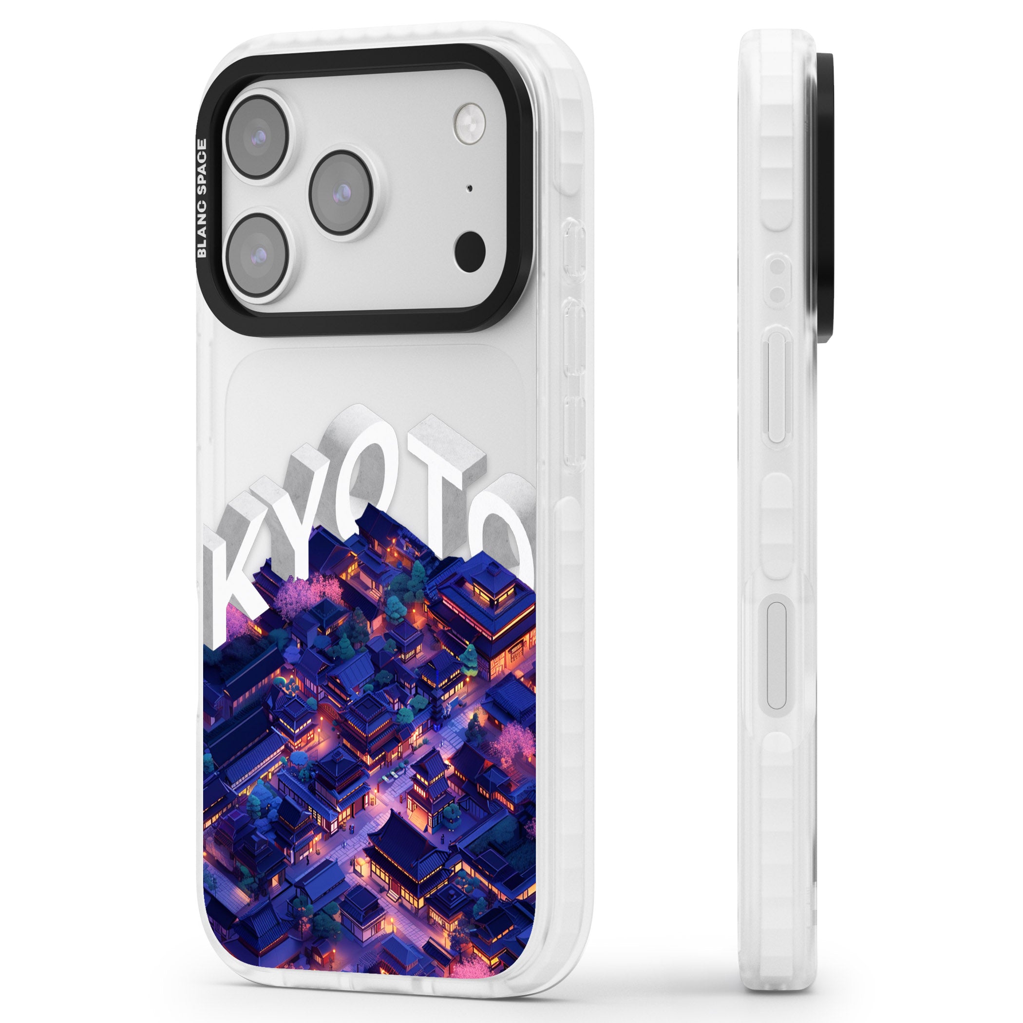 Kyoto iPhone 17 Pro Impact Clear Phone Case Side Profile