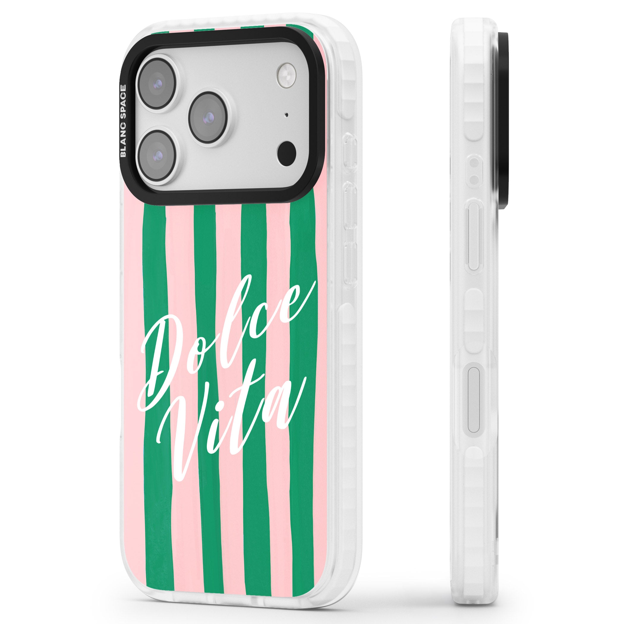Dolce Vita iPhone 17 Pro Impact Clear Phone Case Side Profile