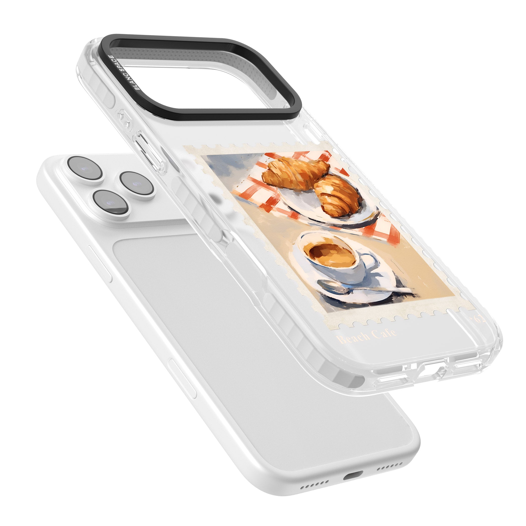 Cafe Stamp iPhone 17 Pro Impact Clear Phone Case Colours