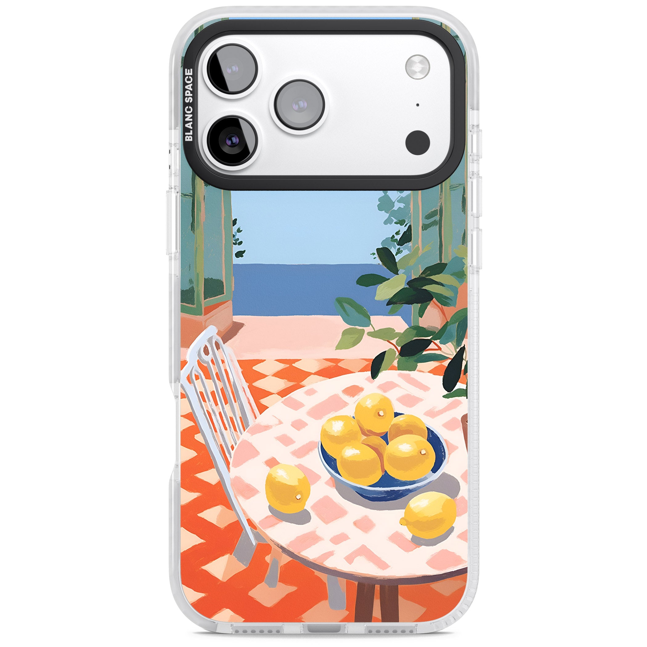 Seaside Lemons iPhone 17 Pro Impact Clear Phone Case