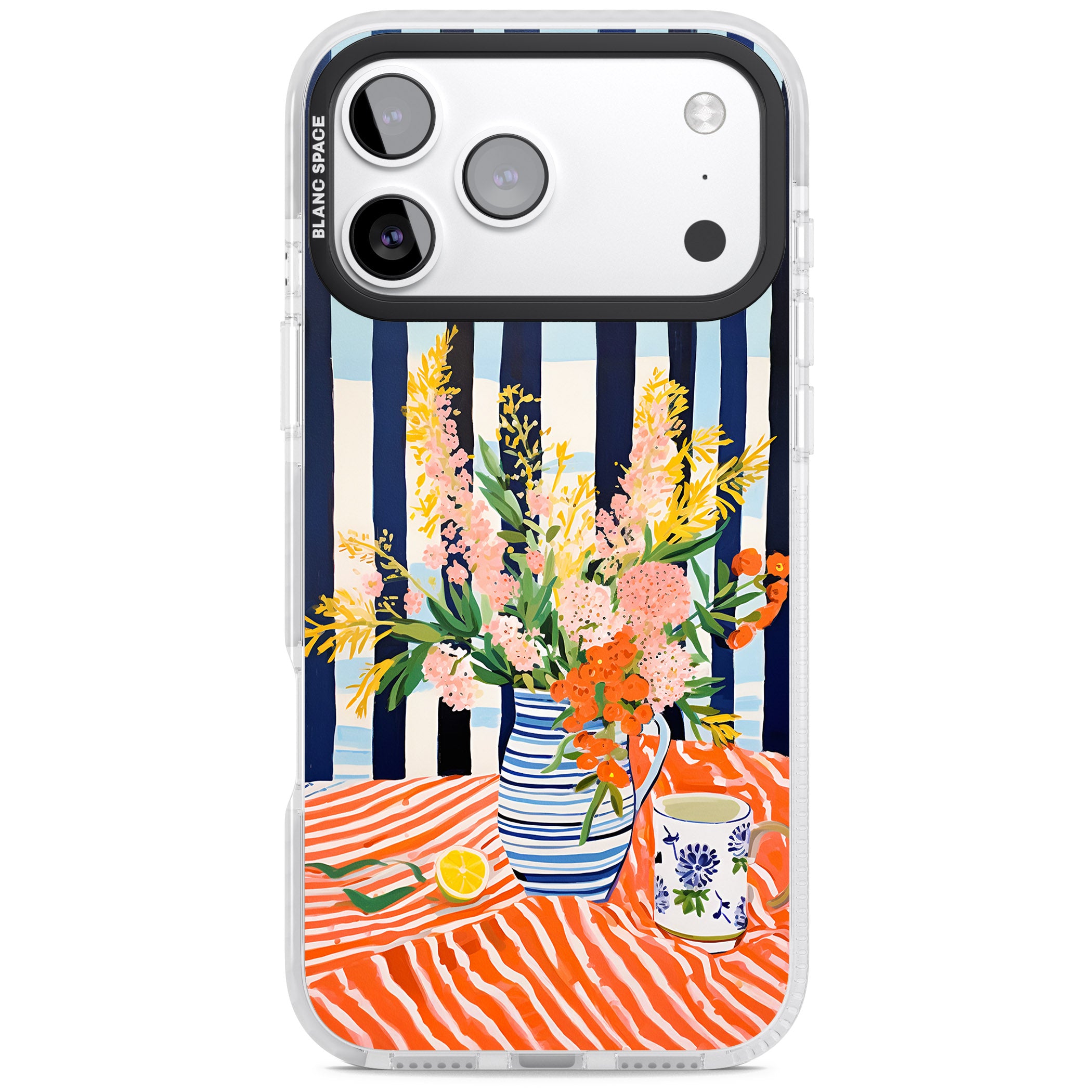 Seaside Flowers iPhone 17 Pro Impact Clear Phone Case