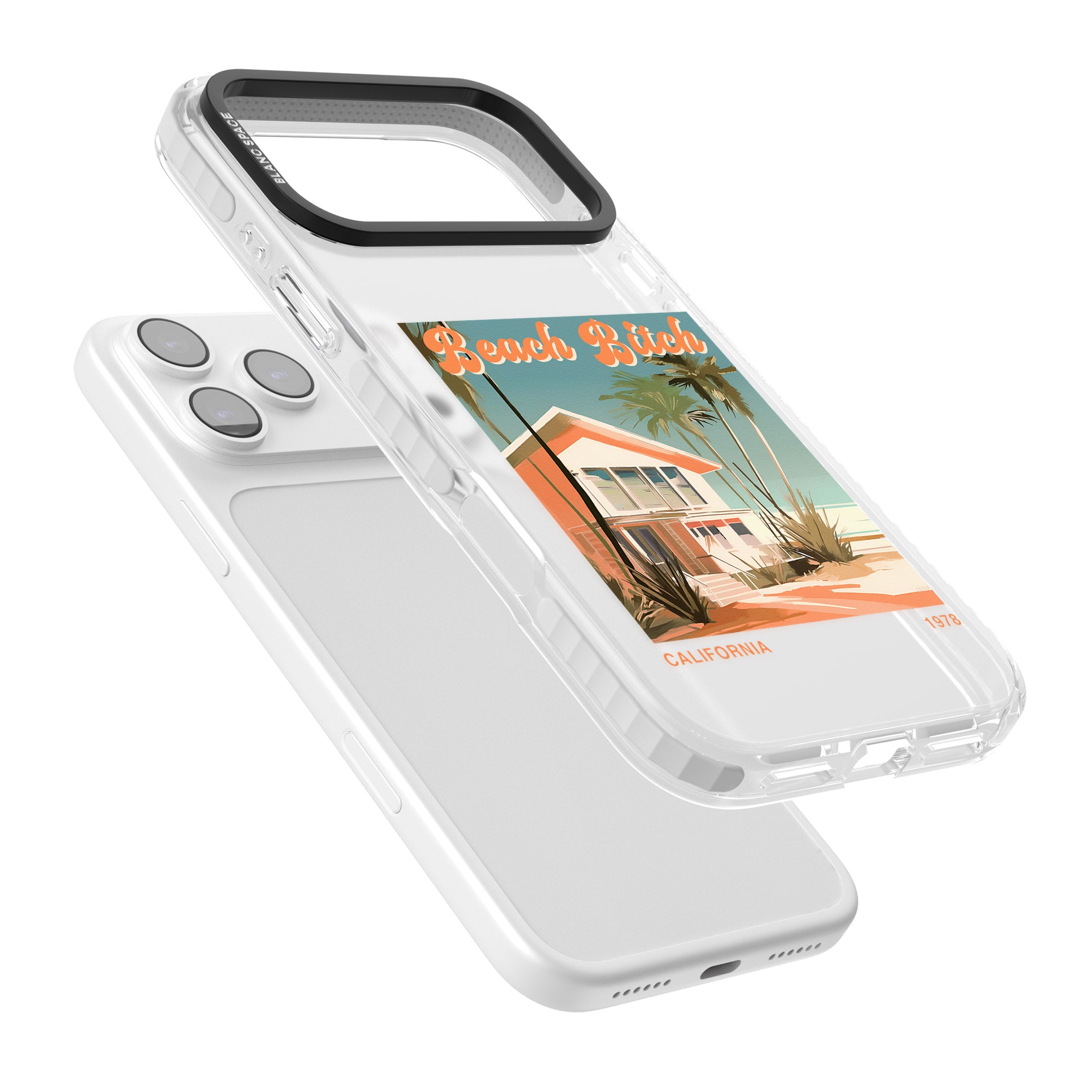 Beach B*tch iPhone 17 Pro Impact Clear Phone Case Colours