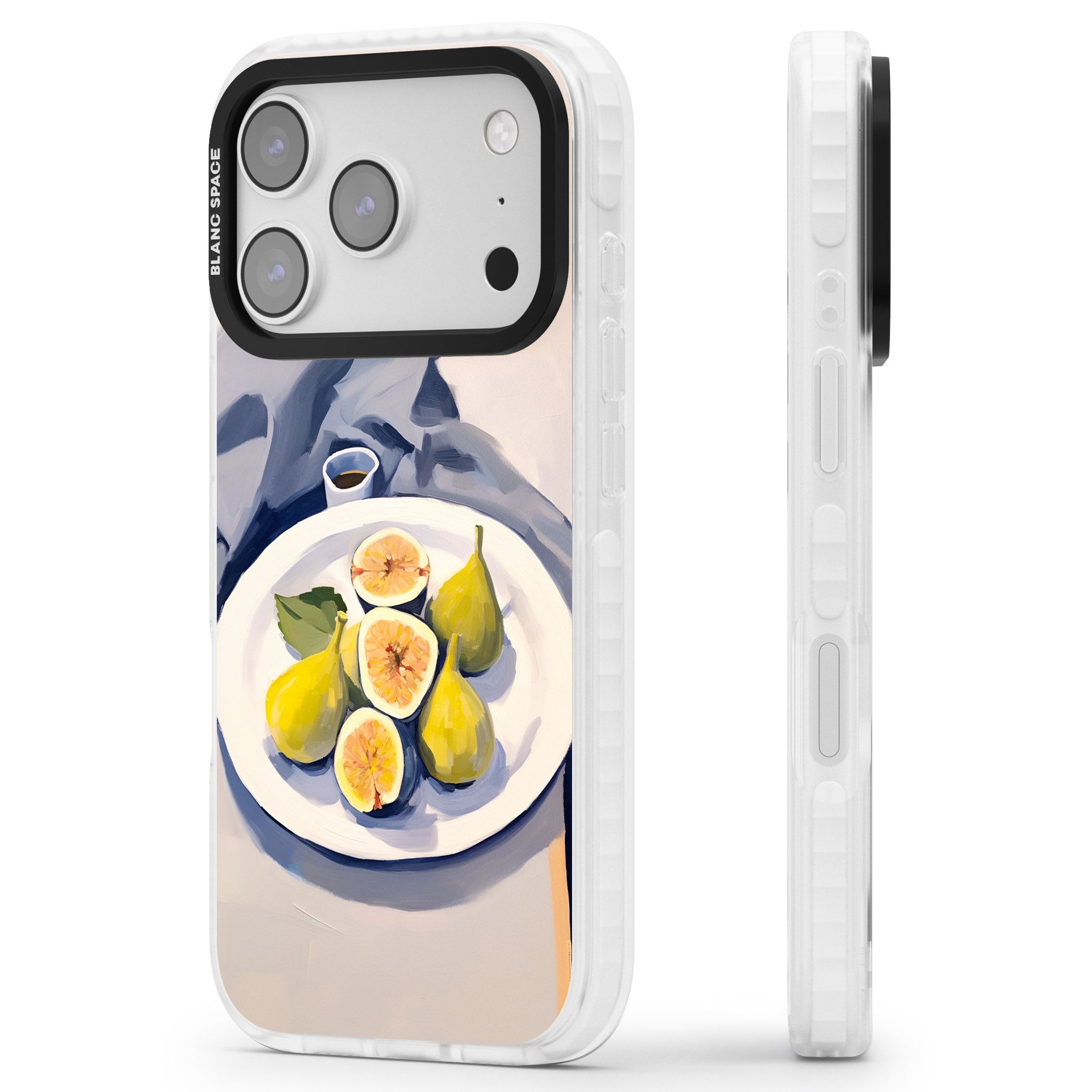 Plate of Pears iPhone 17 Pro Impact Clear Phone Case Side Profile