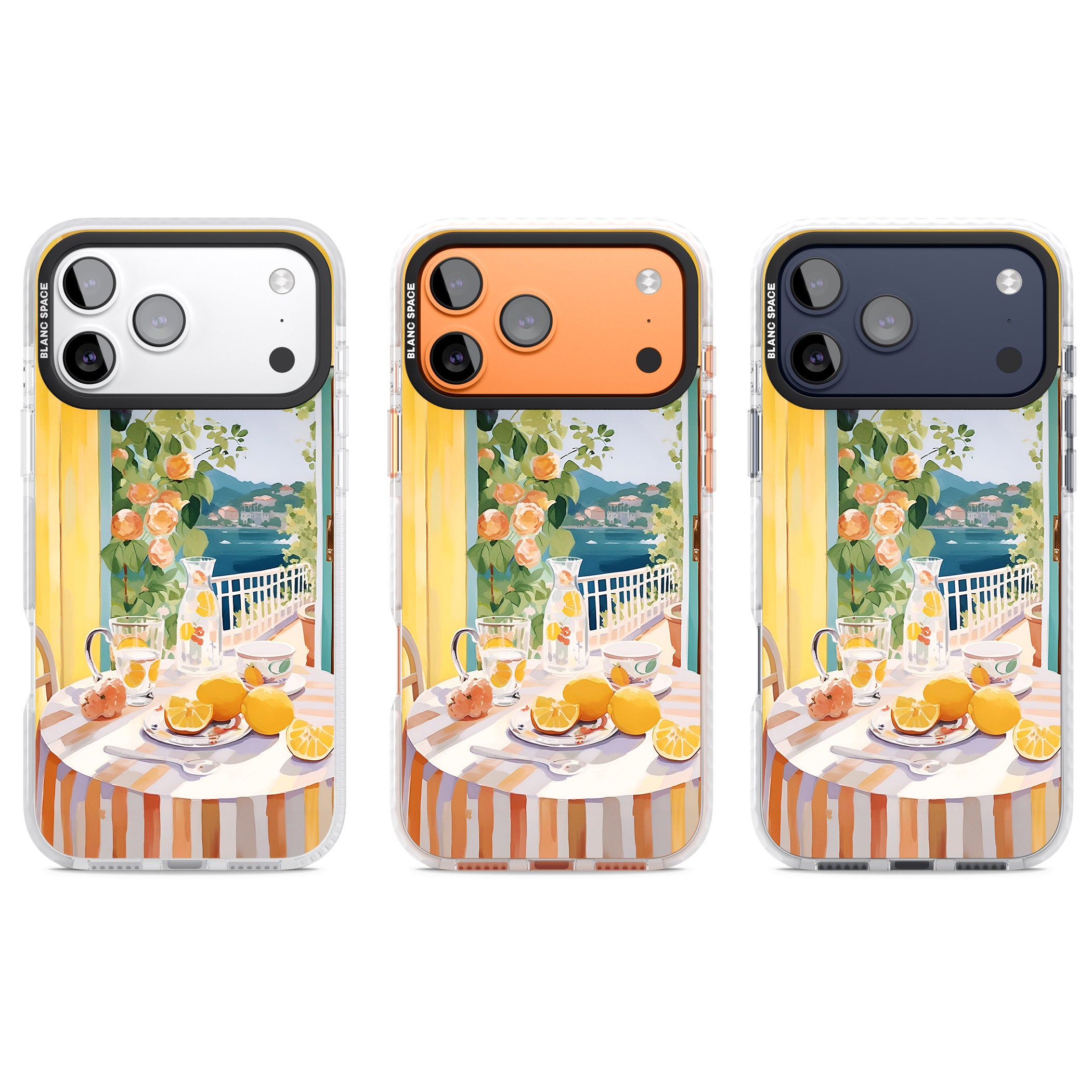 Amalfi Breakfast Balcony iPhone 17 Pro Impact Clear Phone Case APT Impact Protection