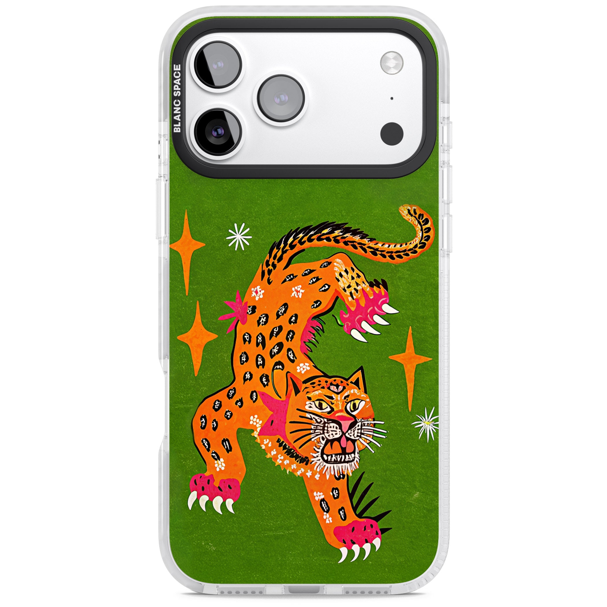 Fierce Jaguar Cat Wallpaper iPhone Case | Blanc Space