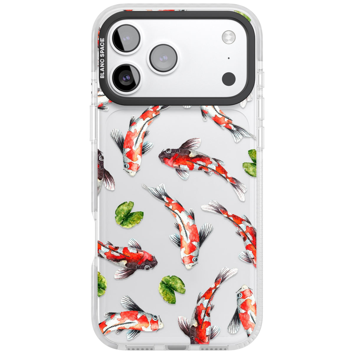 Koi Fish In Watercolour iPhone 17 Pro Max Impact Clear Phone Case front