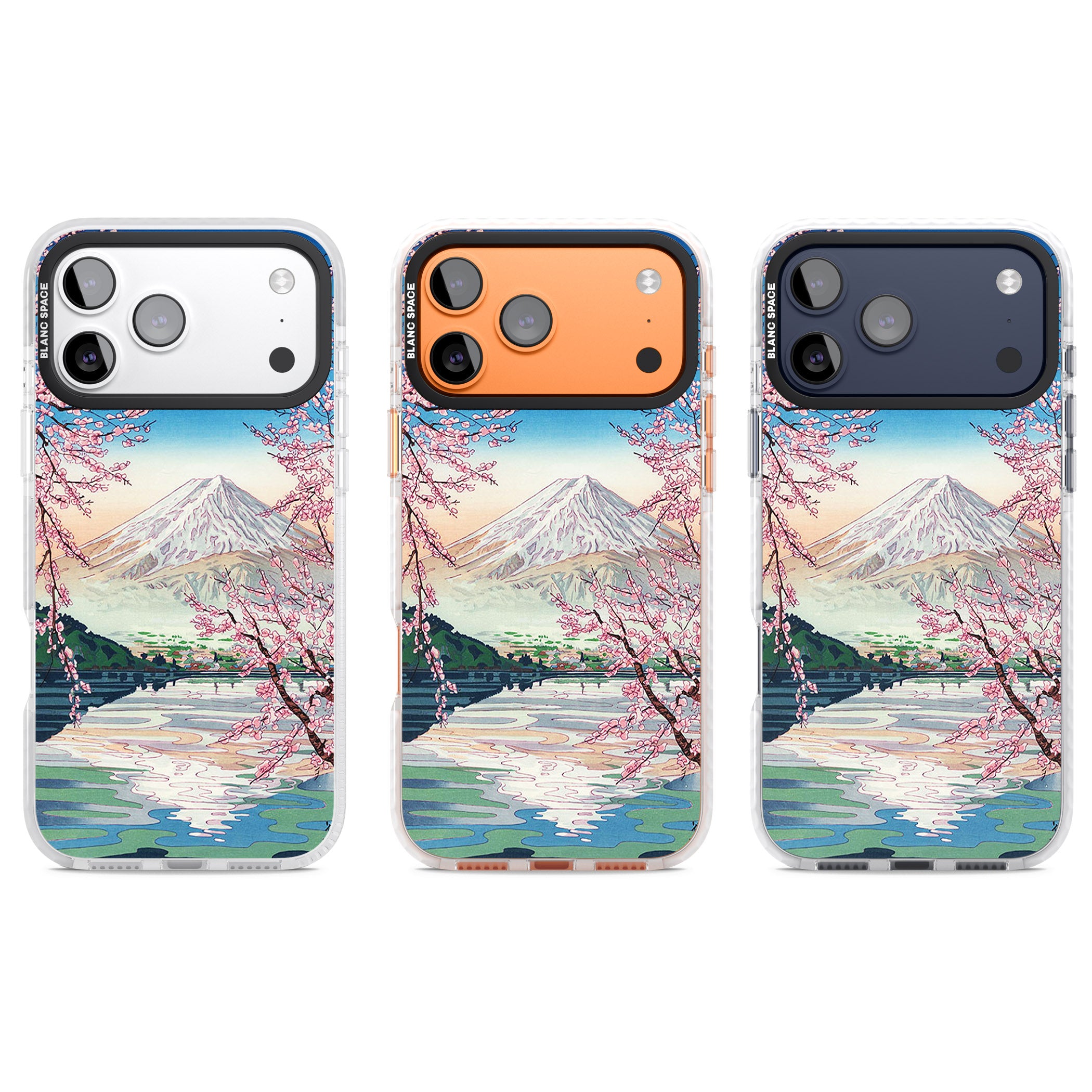 Mt Fuji From Lake Kawaguchi iPhone 17 Pro Impact Clear Phone Case APT Impact Protection