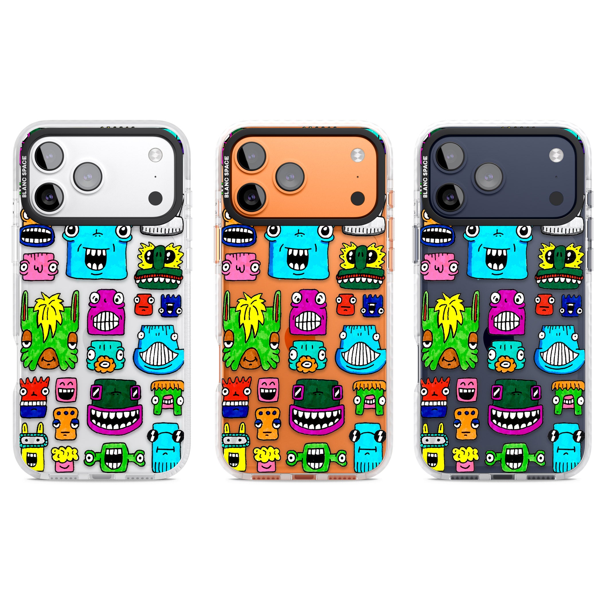 Burst Heads Colour iPhone 17 Pro Impact Clear Phone Case APT Impact Protection