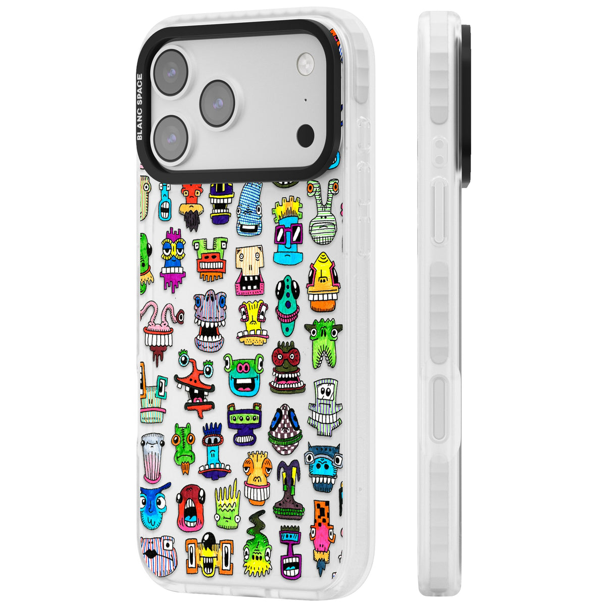 Monster Mash iPhone 17 Pro Max Impact Clear Phone Case side