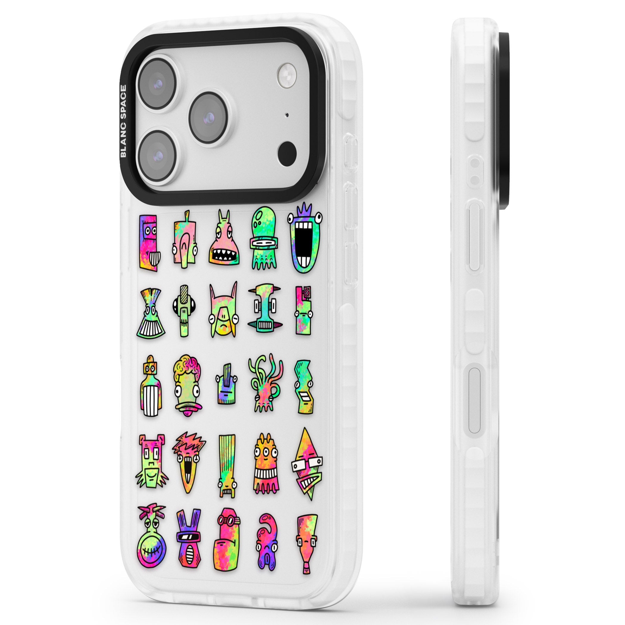 Splashy Friends iPhone 17 Pro Impact Clear Phone Case Side Profile