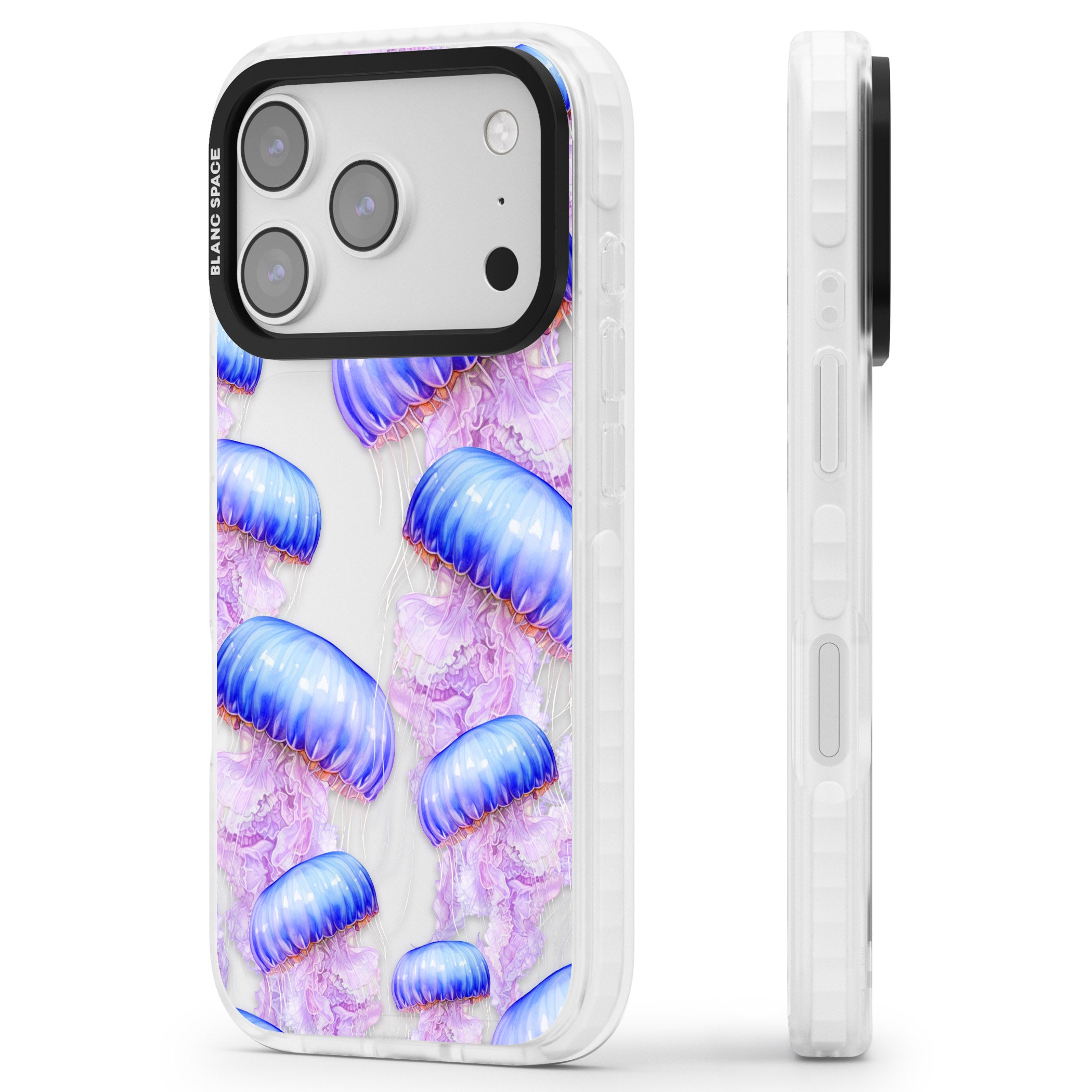 Jellyfish iPhone 17 Pro Impact Clear Phone Case Side Profile