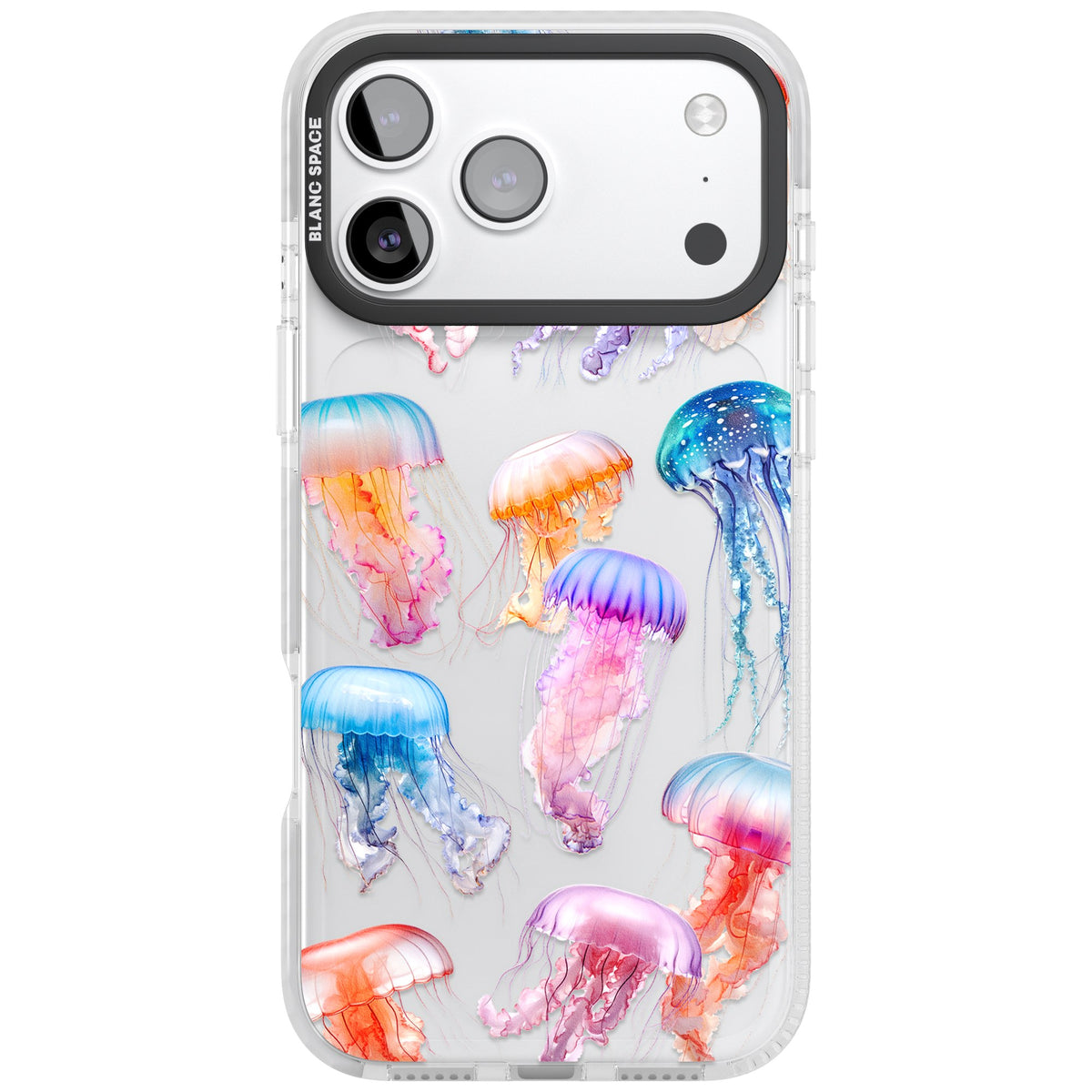 Vibrant Jellyfish iPhone 17 Pro Max Impact Clear Phone Case front