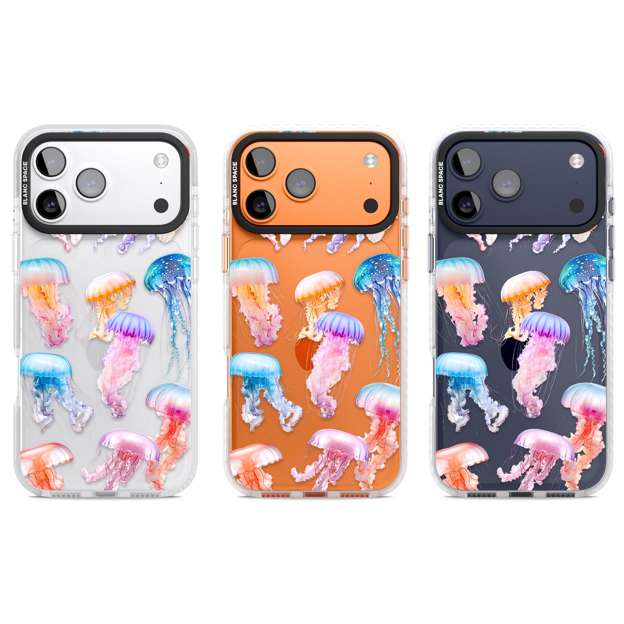 Vibrant Jellyfish iPhone 17 Pro Impact Clear Phone Case APT Impact Protection