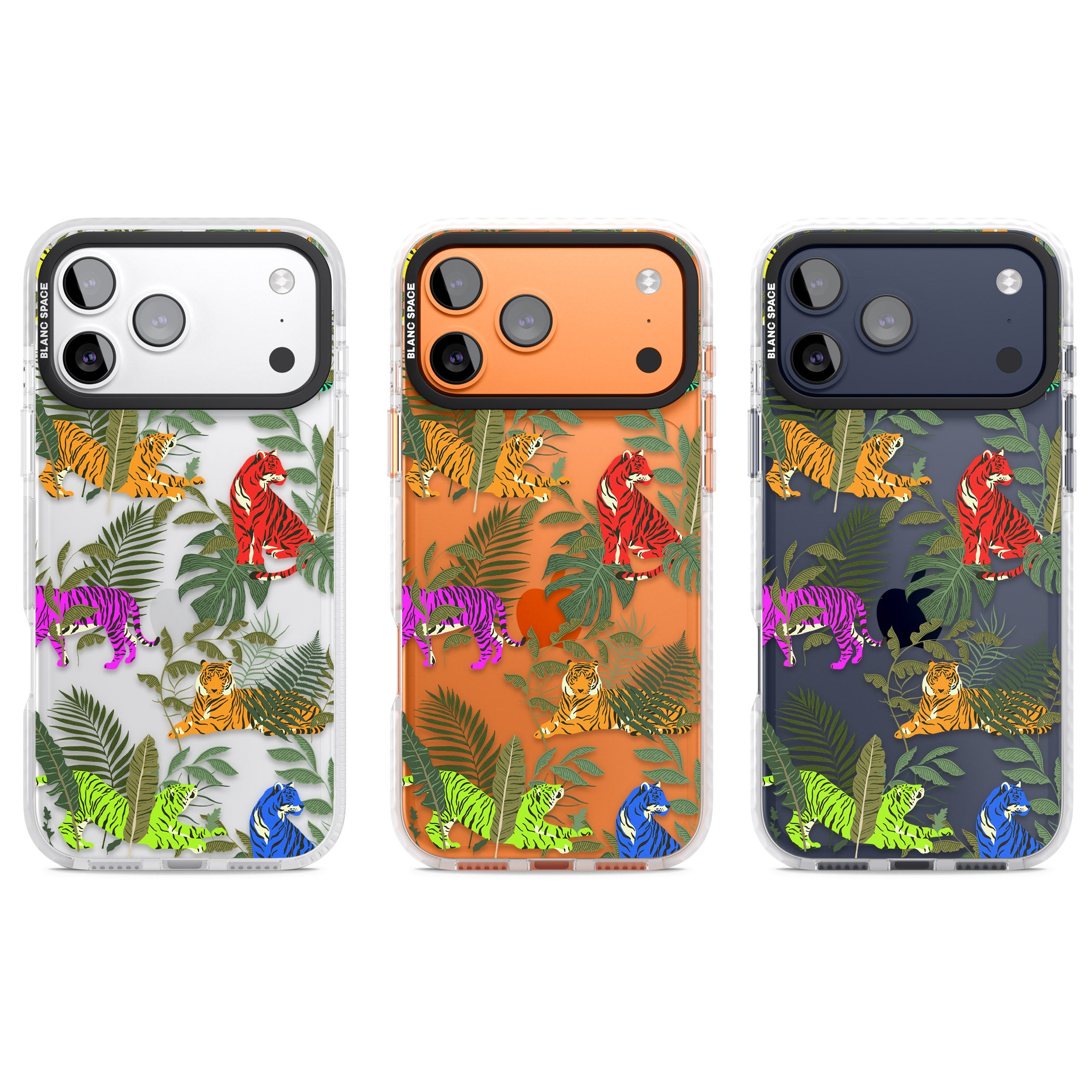 Colorful Jungle Tiger iPhone 17 Pro Impact Clear Phone Case APT Impact Protection