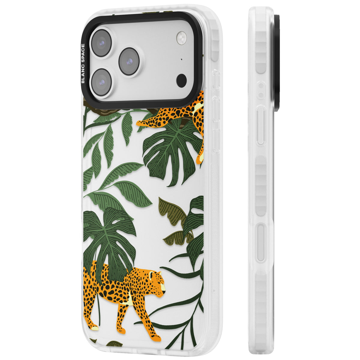 Jungle Cats iPhone 17 Pro Max Impact Clear Phone Case side