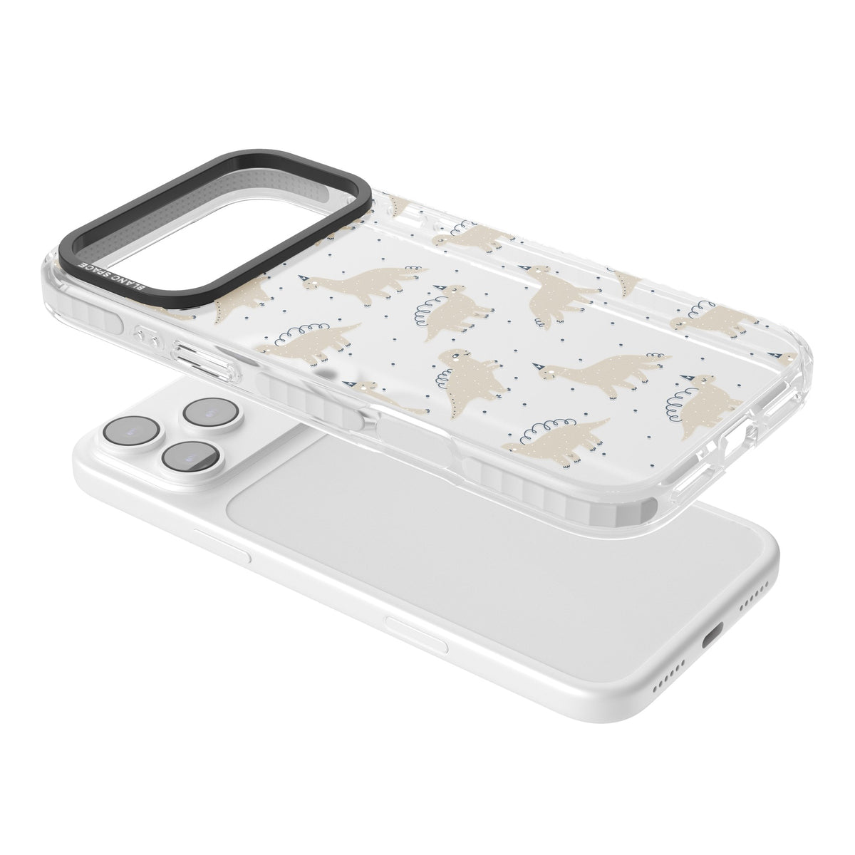 Fossil Friends iPhone 17 Pro Max Impact Clear Phone Case angled