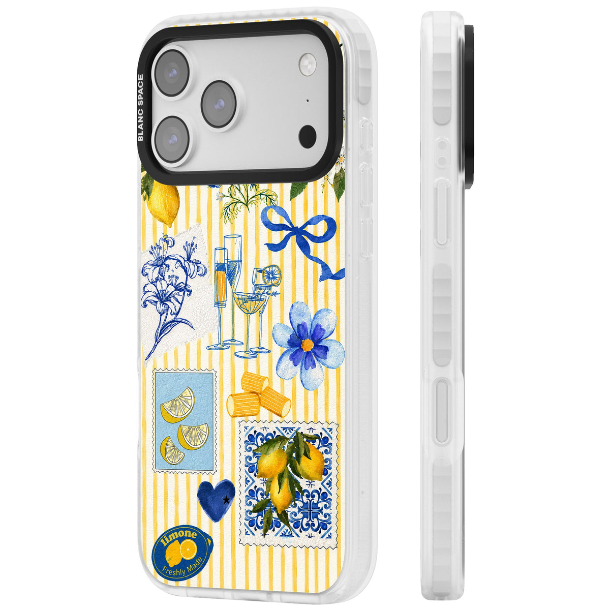Limone Riviera iPhone 17 Pro Max Impact Clear Phone Case side