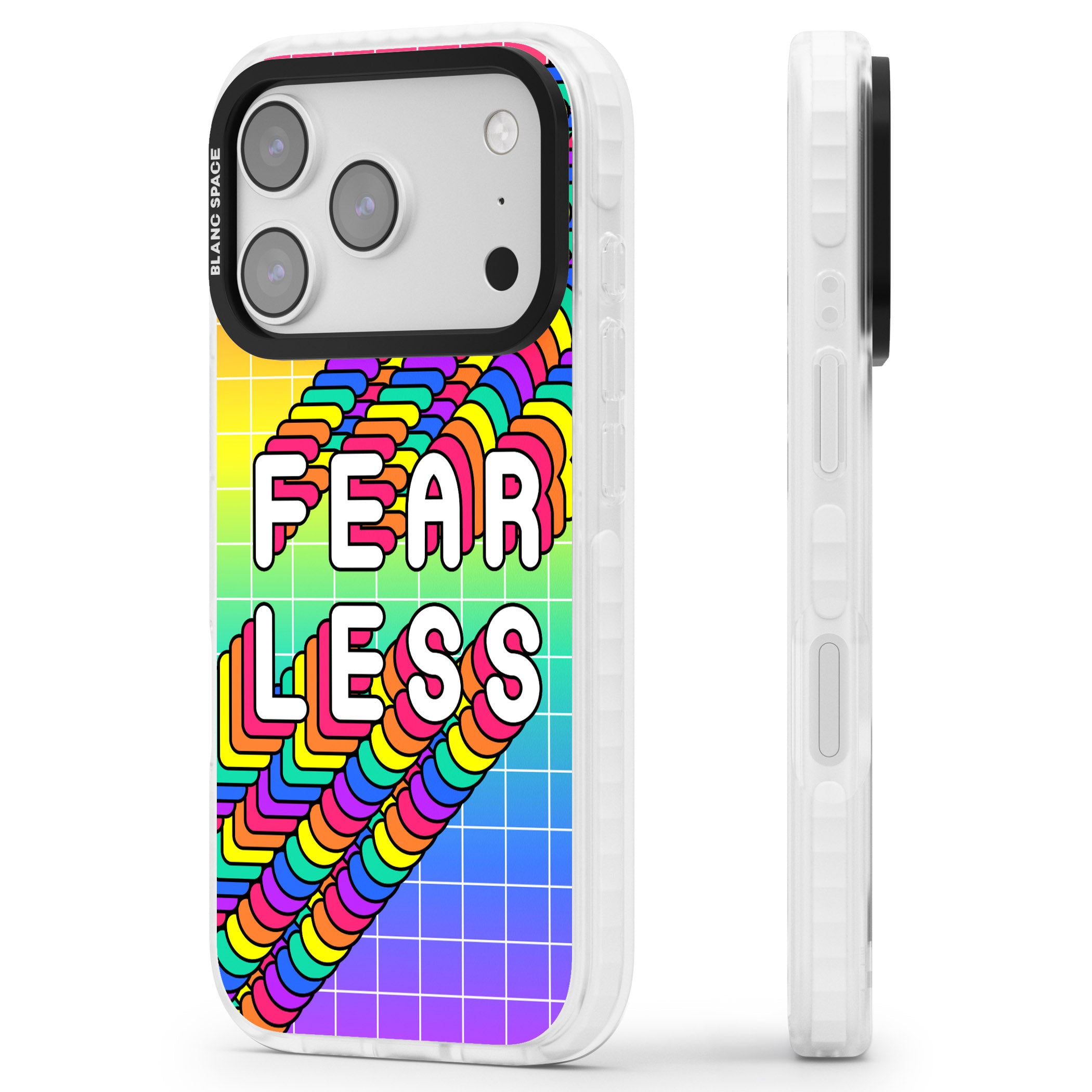 Fearless iPhone 17 Pro Impact Clear Phone Case Side Profile
