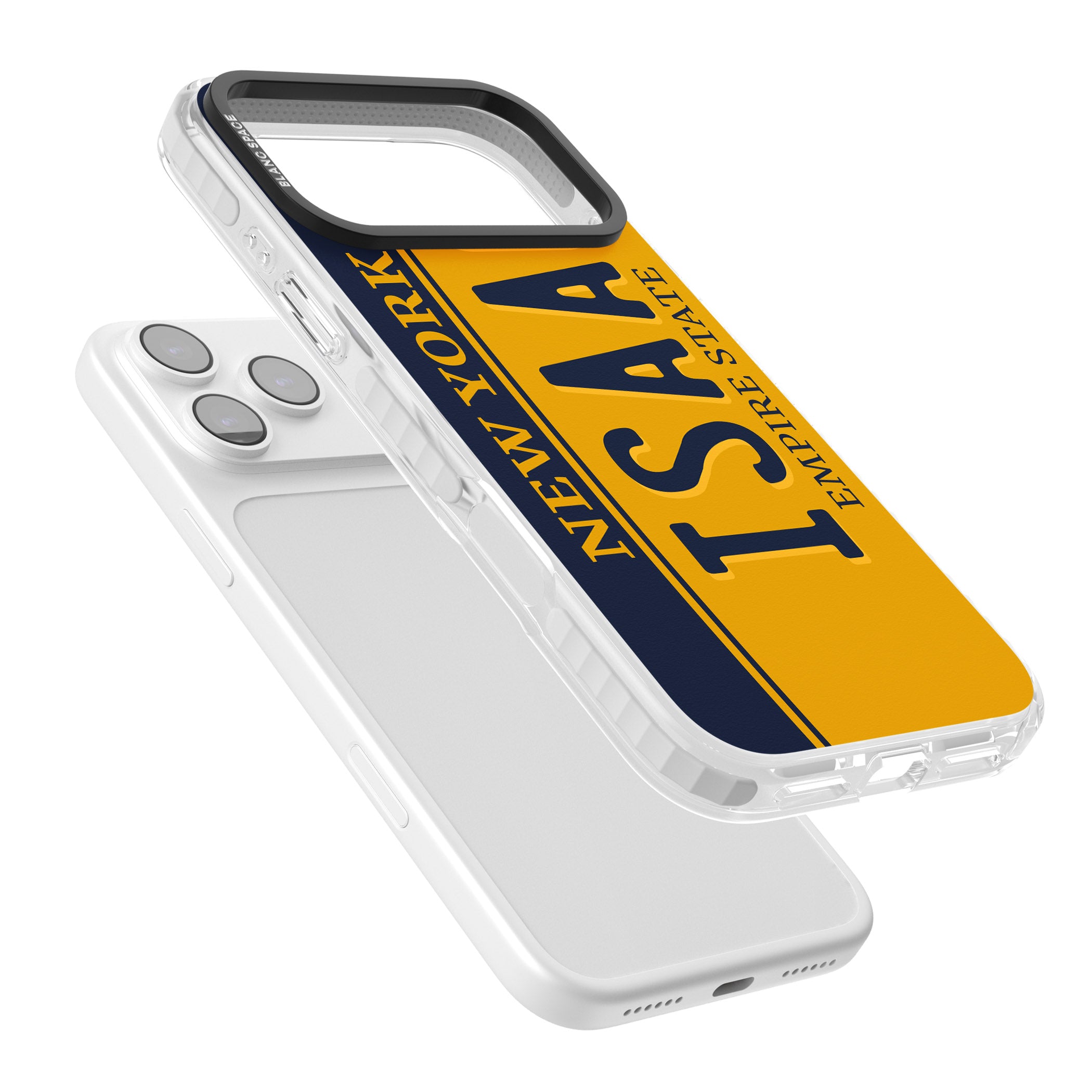 Personalised New York License Plate iPhone 17 Pro Impact Clear Phone Case Colours