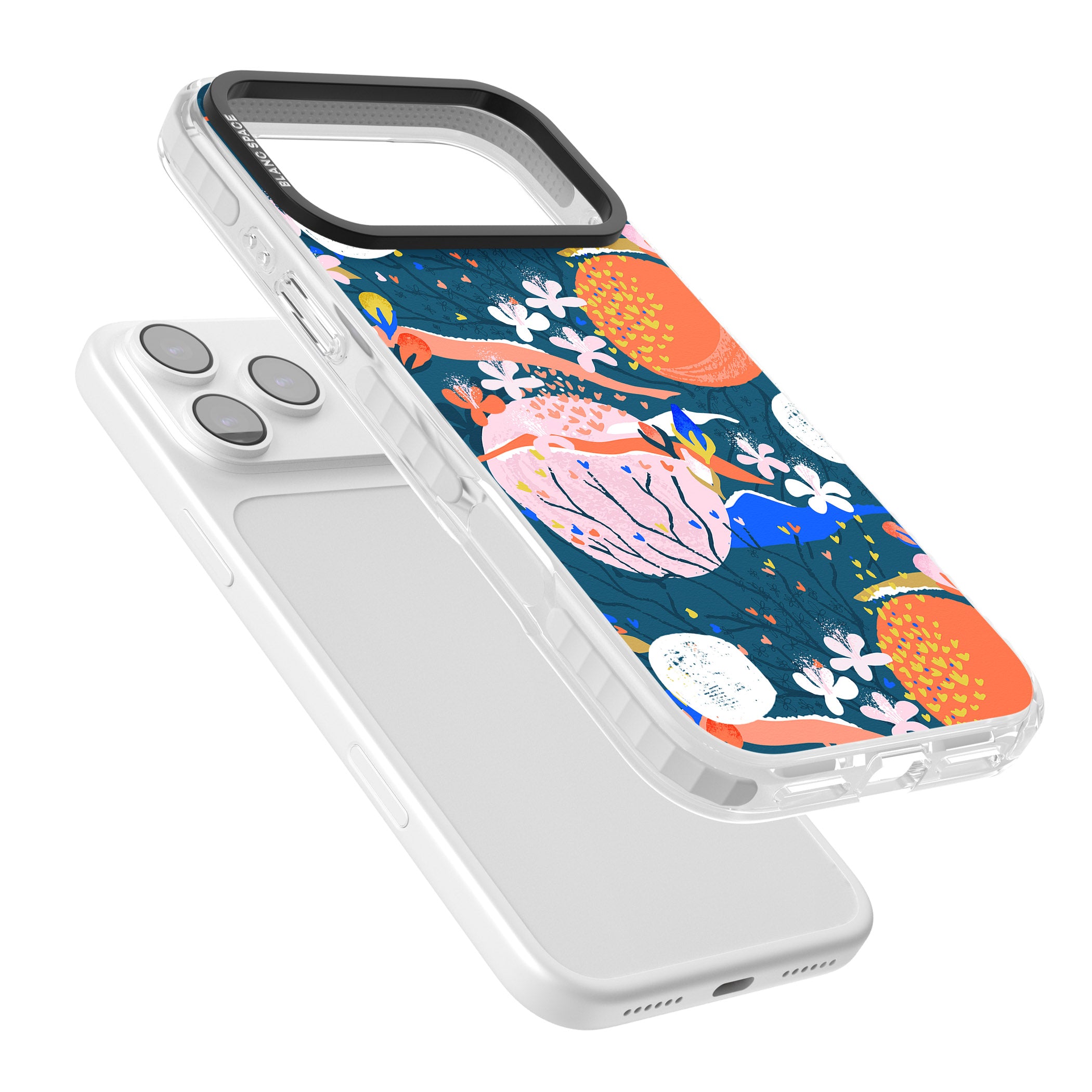 Vibrant Coral Pattern iPhone 17 Pro Impact Pro Clear Phone Case Colours