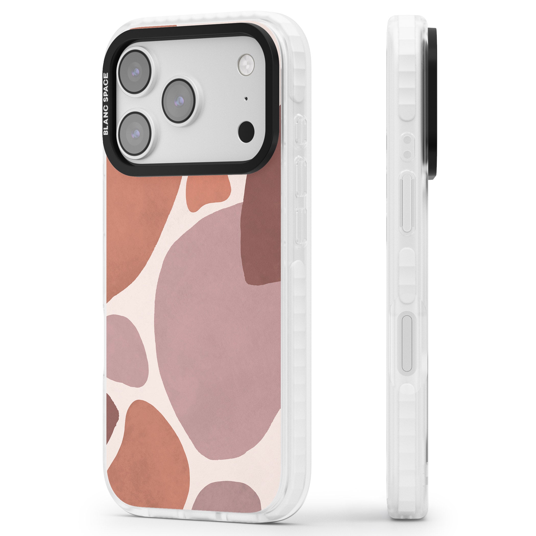 Terra Abstract iPhone 17 Pro Impact Pro Clear Phone Case Side Profile