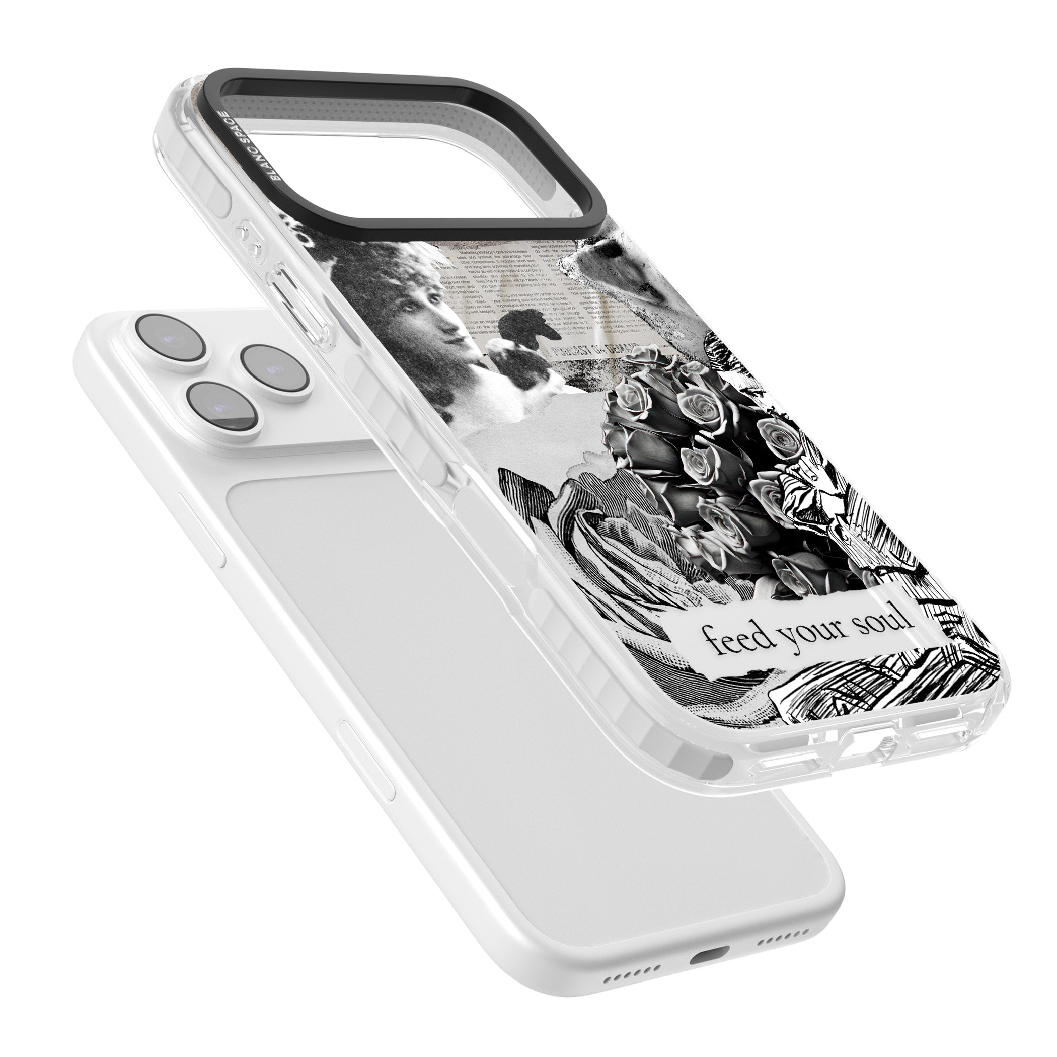 Feed Your Soul iPhone 17 Pro Impact Pro Clear Phone Case Colours
