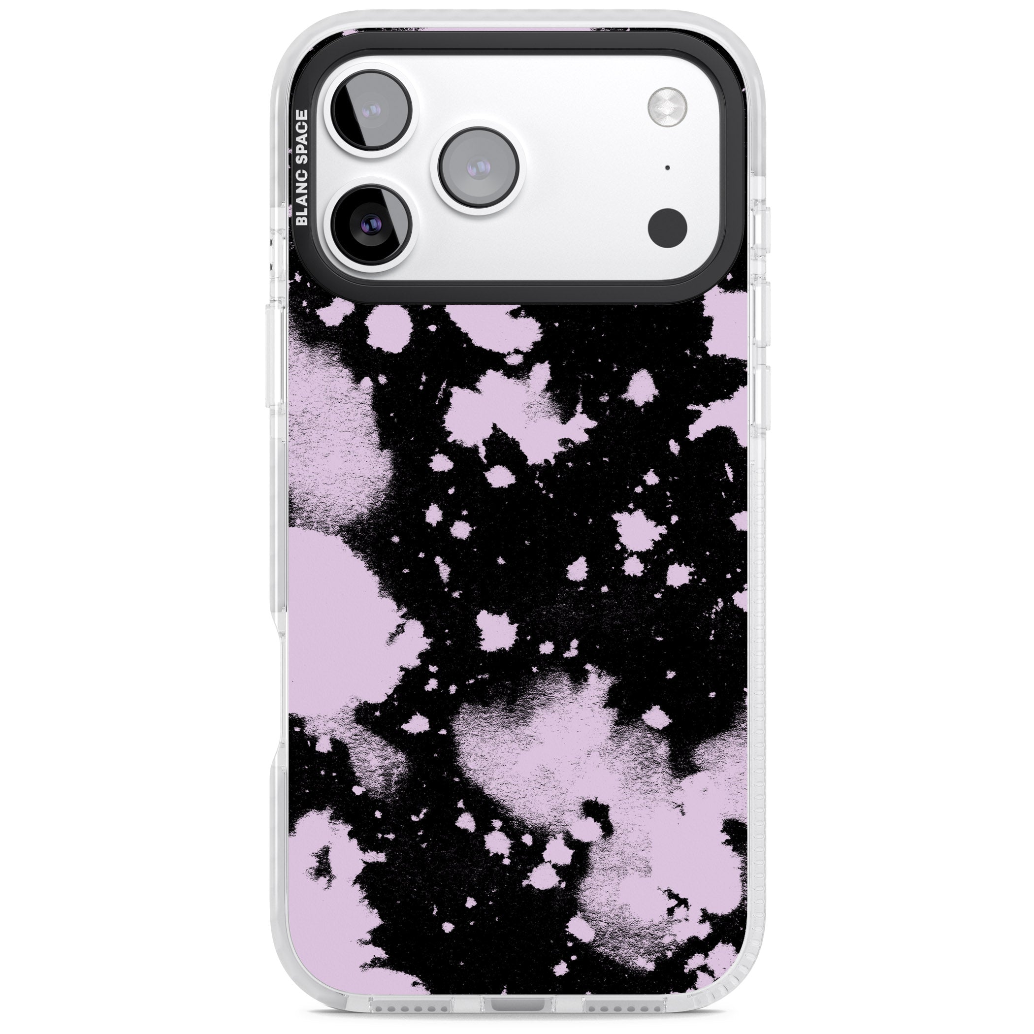 Pink & Black Acid Wash Tie Dye iPhone 17 Pro Impact Pro Clear Phone Case