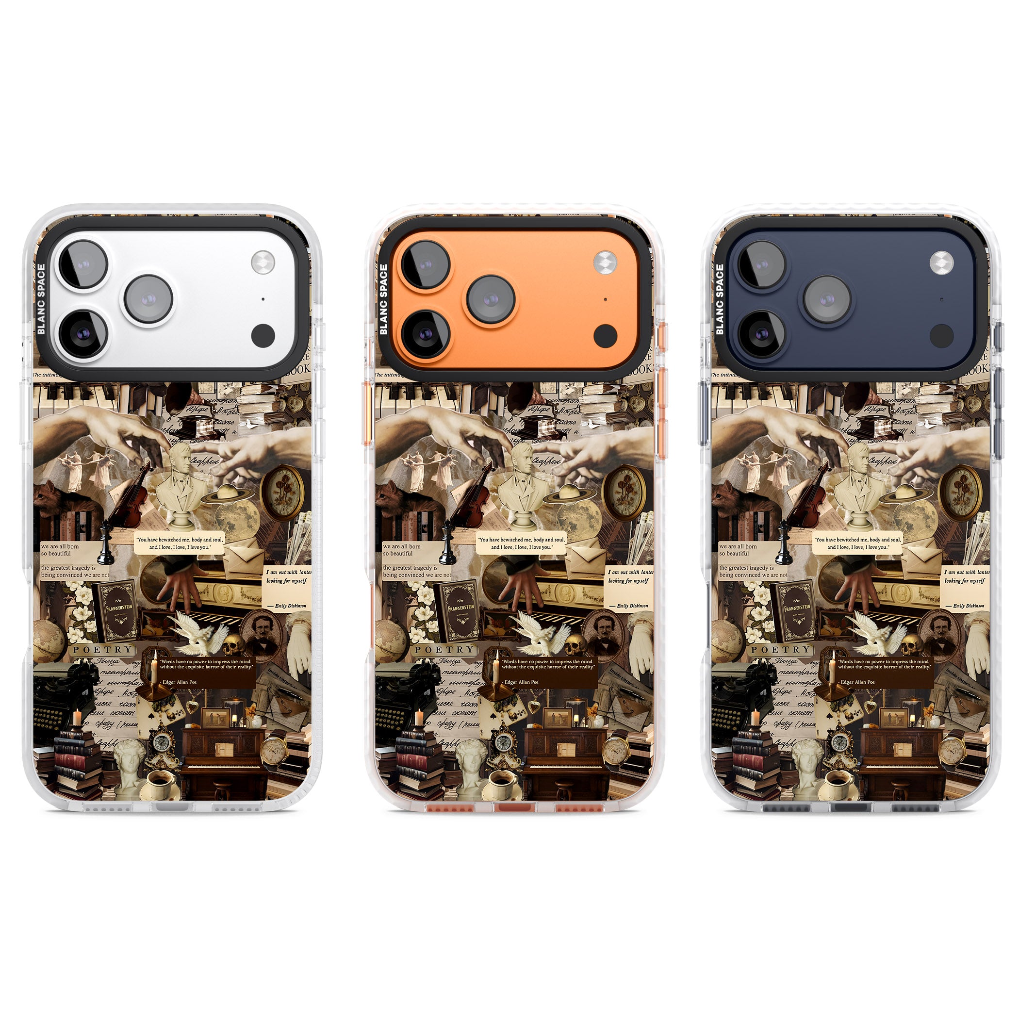 Antique Collage iPhone 17 Pro Impact Pro Clear Phone Case APT Impact Protection