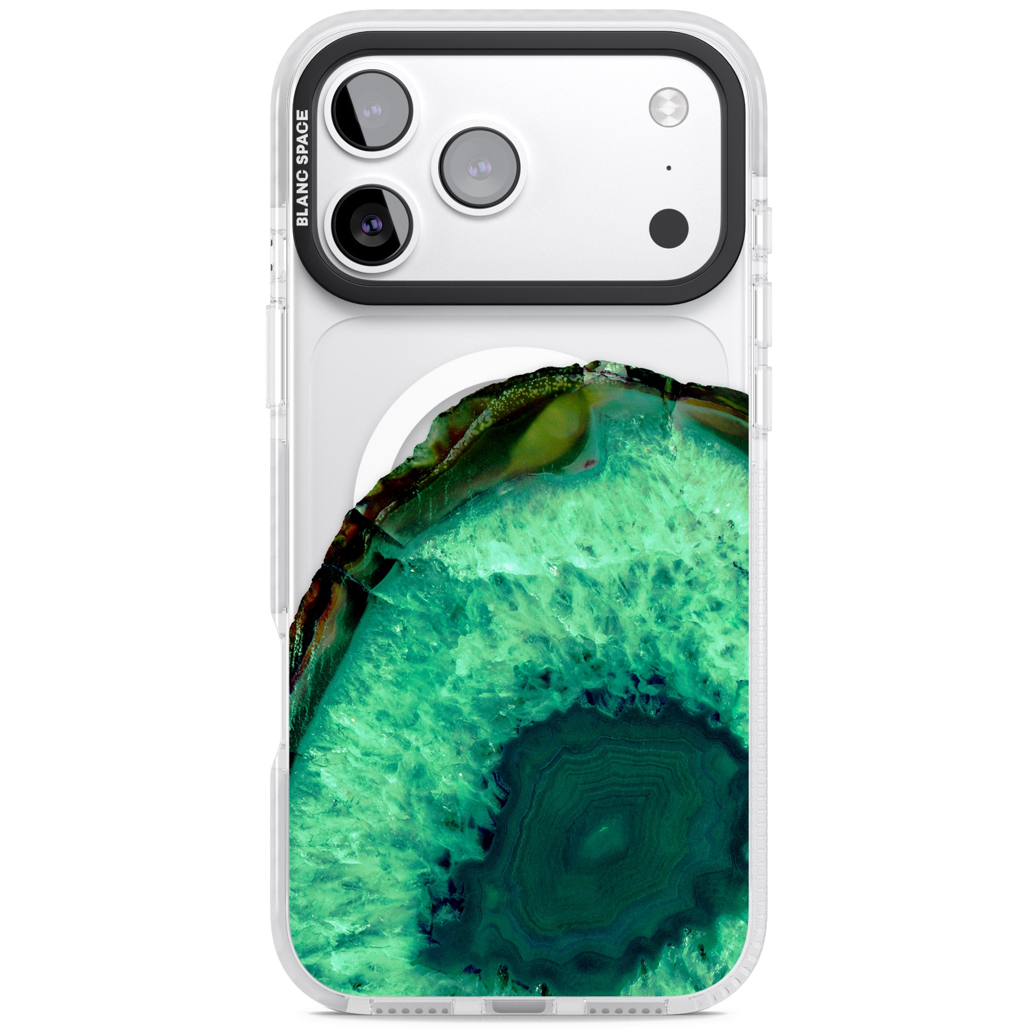 Emerald Geode iPhone 17 Pro Impact Pro Clear Phone Case