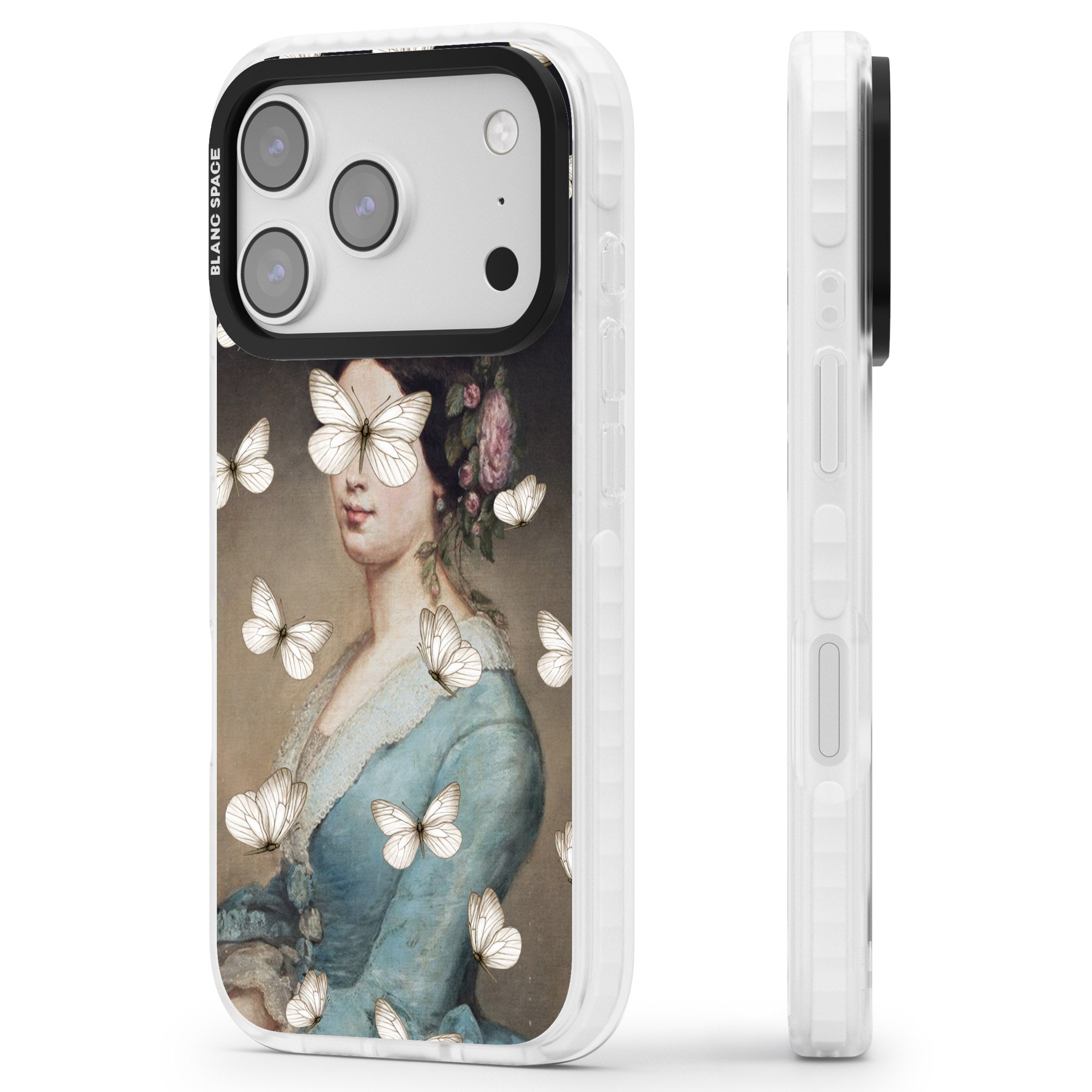 Butterfly Beauty iPhone 17 Pro Impact Pro Clear Phone Case Side Profile