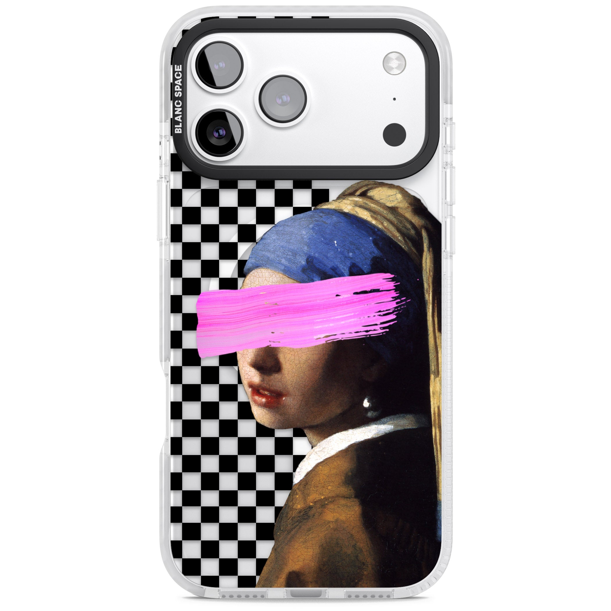 Abstract Pearl Girl iPhone 17 Pro Impact Pro Clear Phone Case