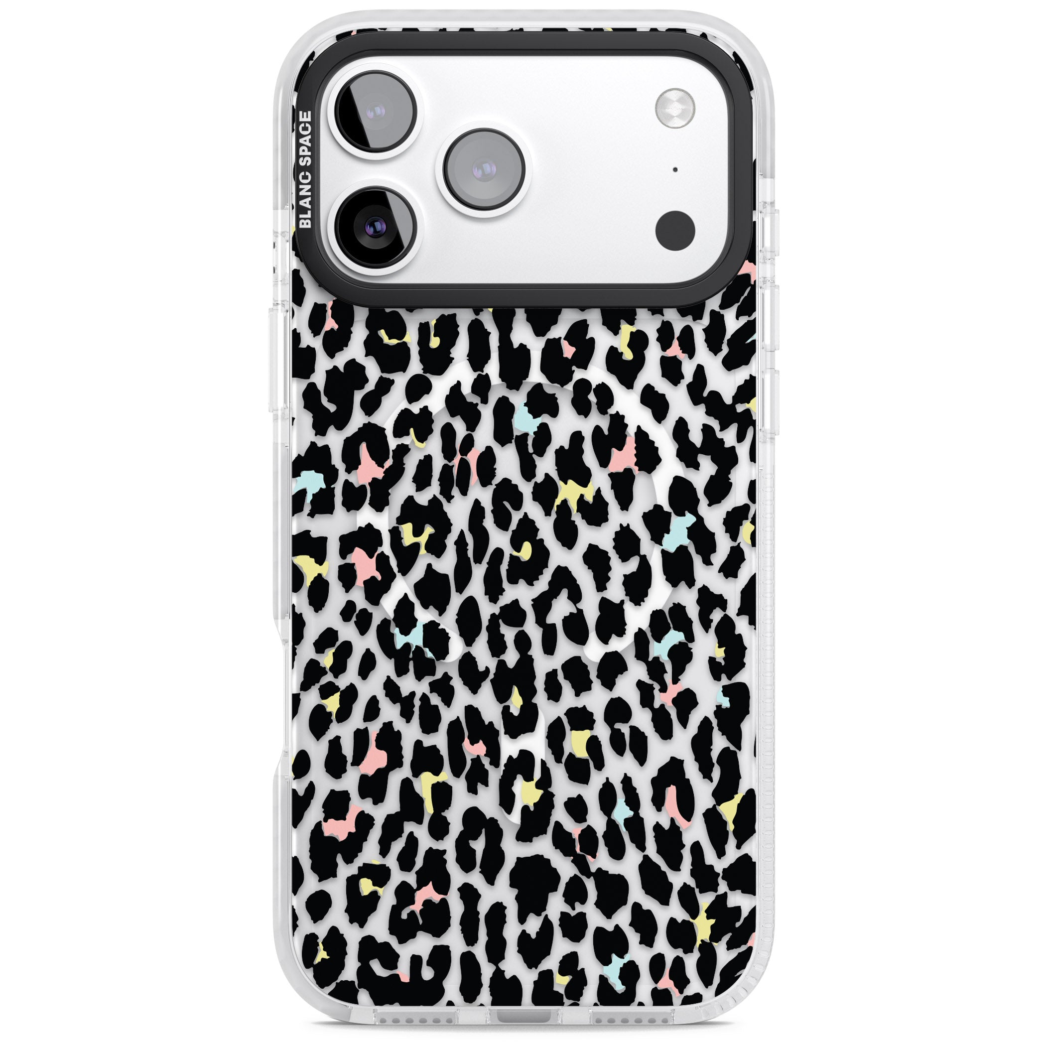 Pastel Leopard Print iPhone 17 Pro Impact Pro Clear Phone Case