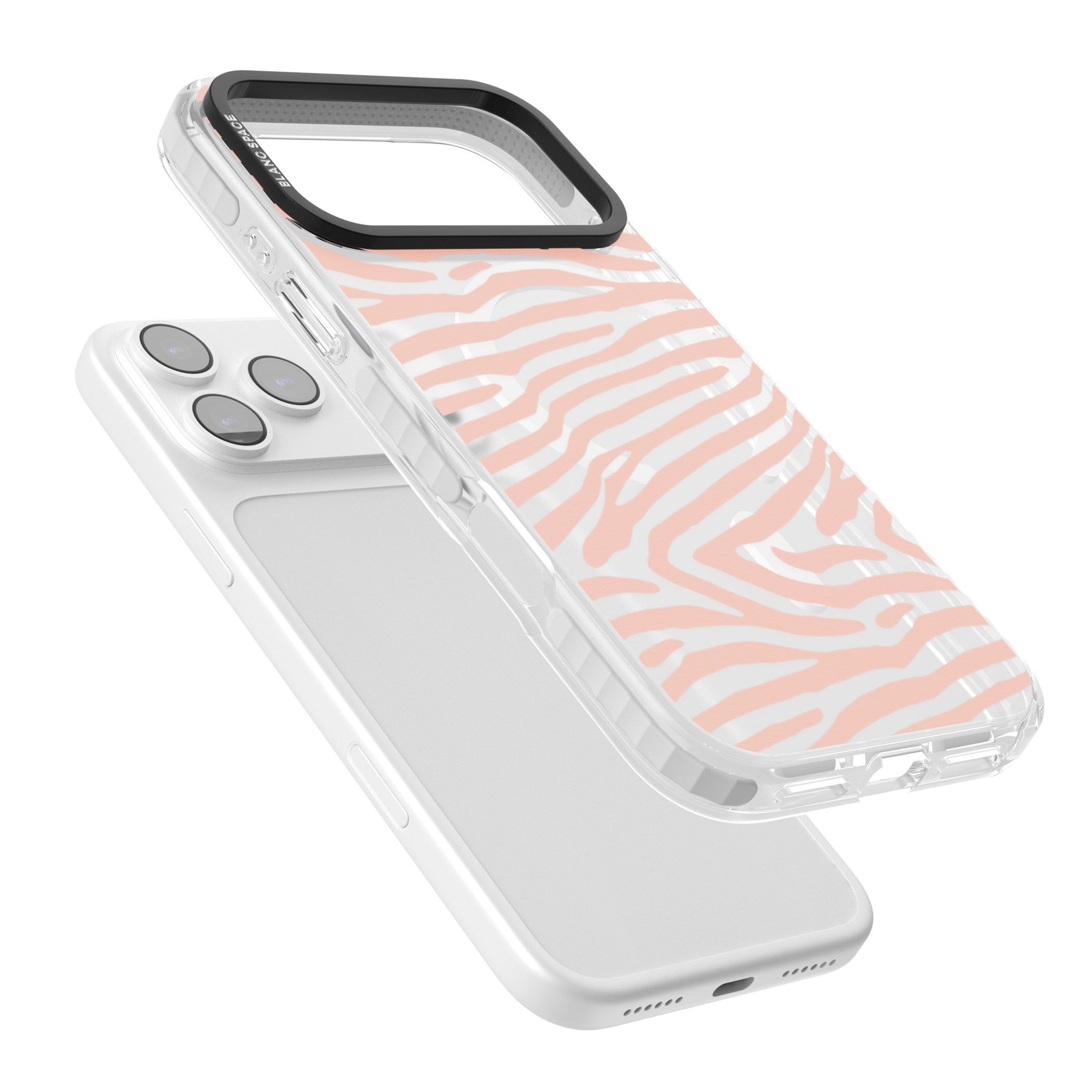 Horizontal Zebra Stripes Transparent Animal Print iPhone 17 Pro Impact Pro Clear Phone Case Colours