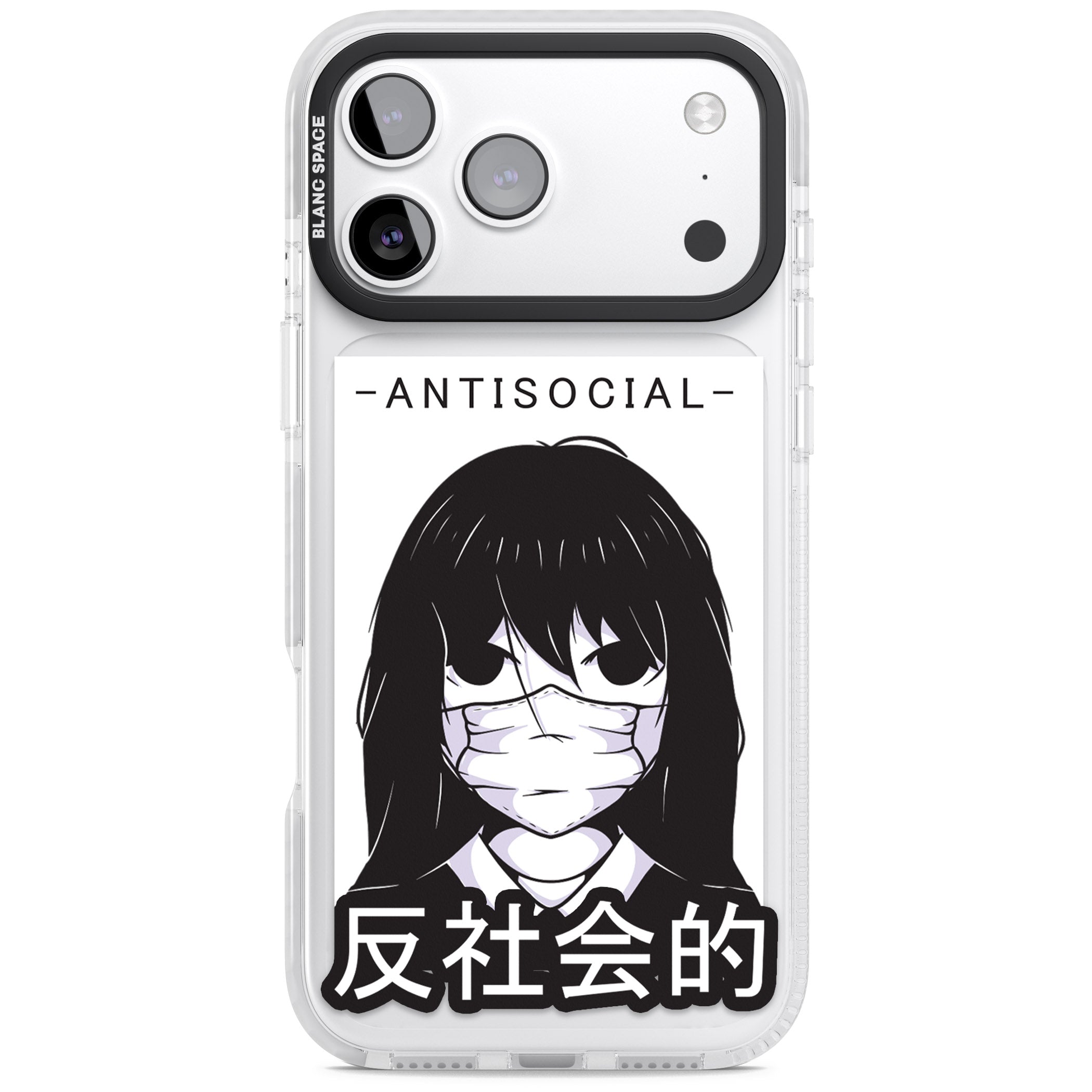 Anti Social iPhone 17 Pro Impact Pro Clear Phone Case