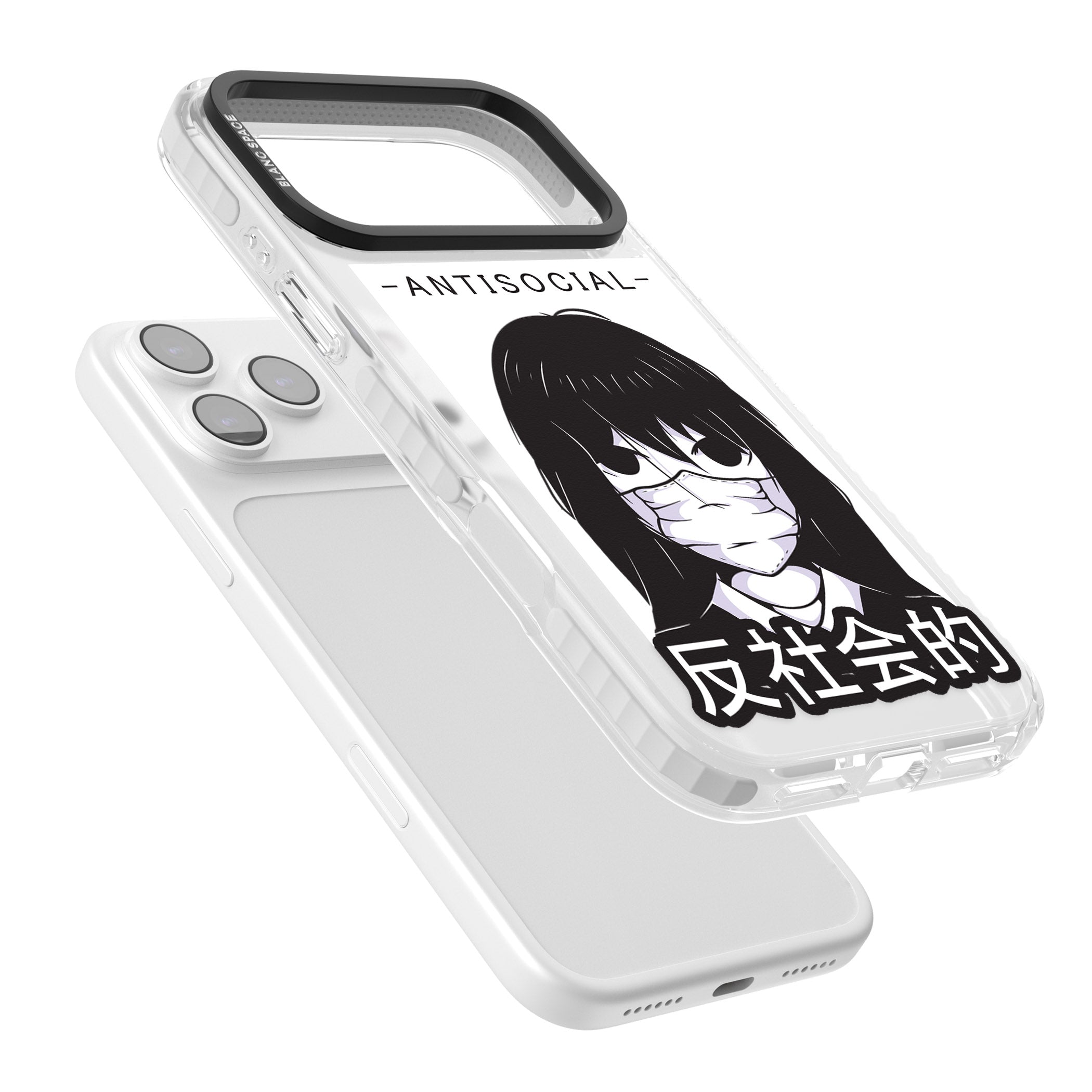 Anti Social iPhone 17 Pro Impact Pro Clear Phone Case Colours